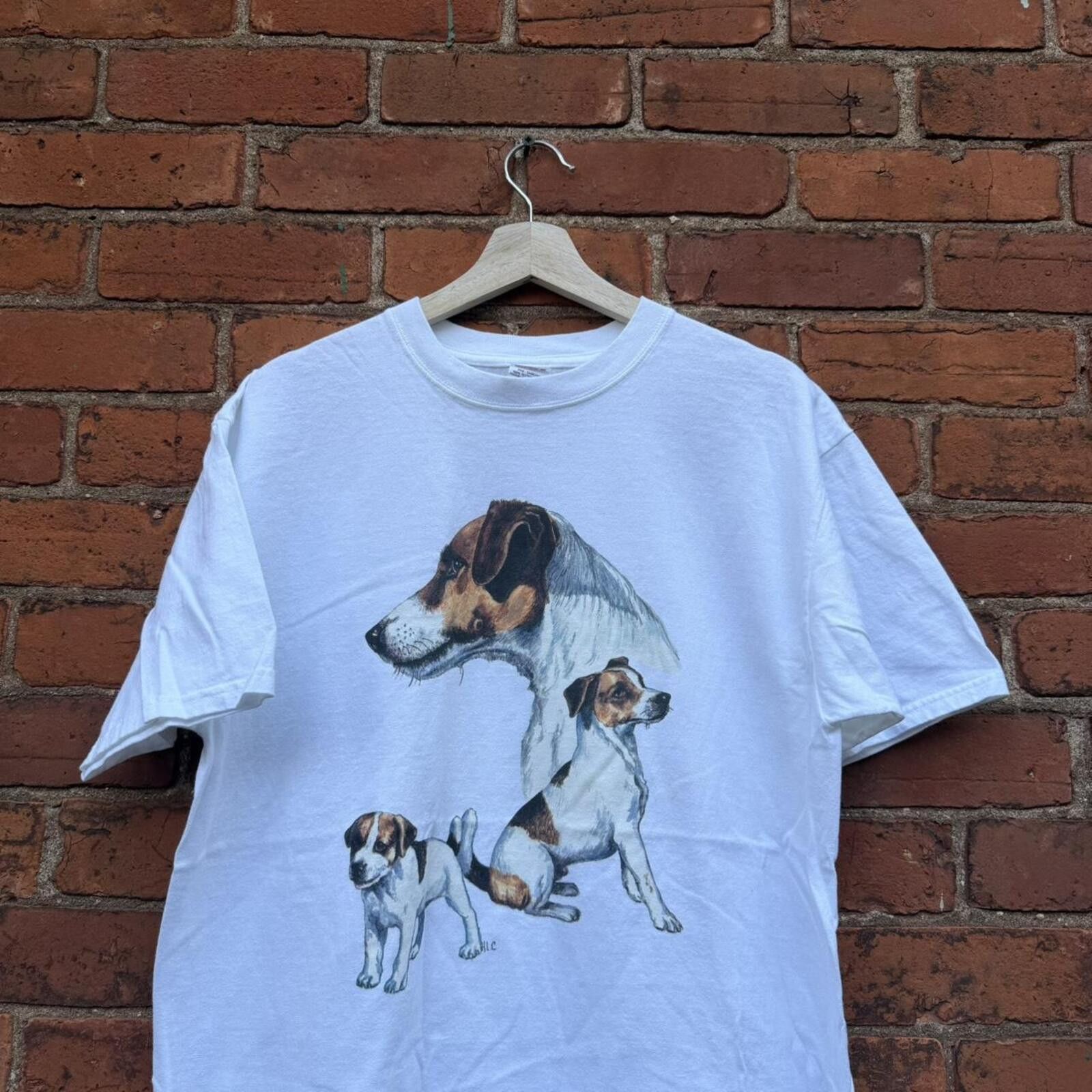 Anvil vintage jack Russell dog t shirt 00s L Size US L / EU 52-54 / 3 - 1 Thumbnail