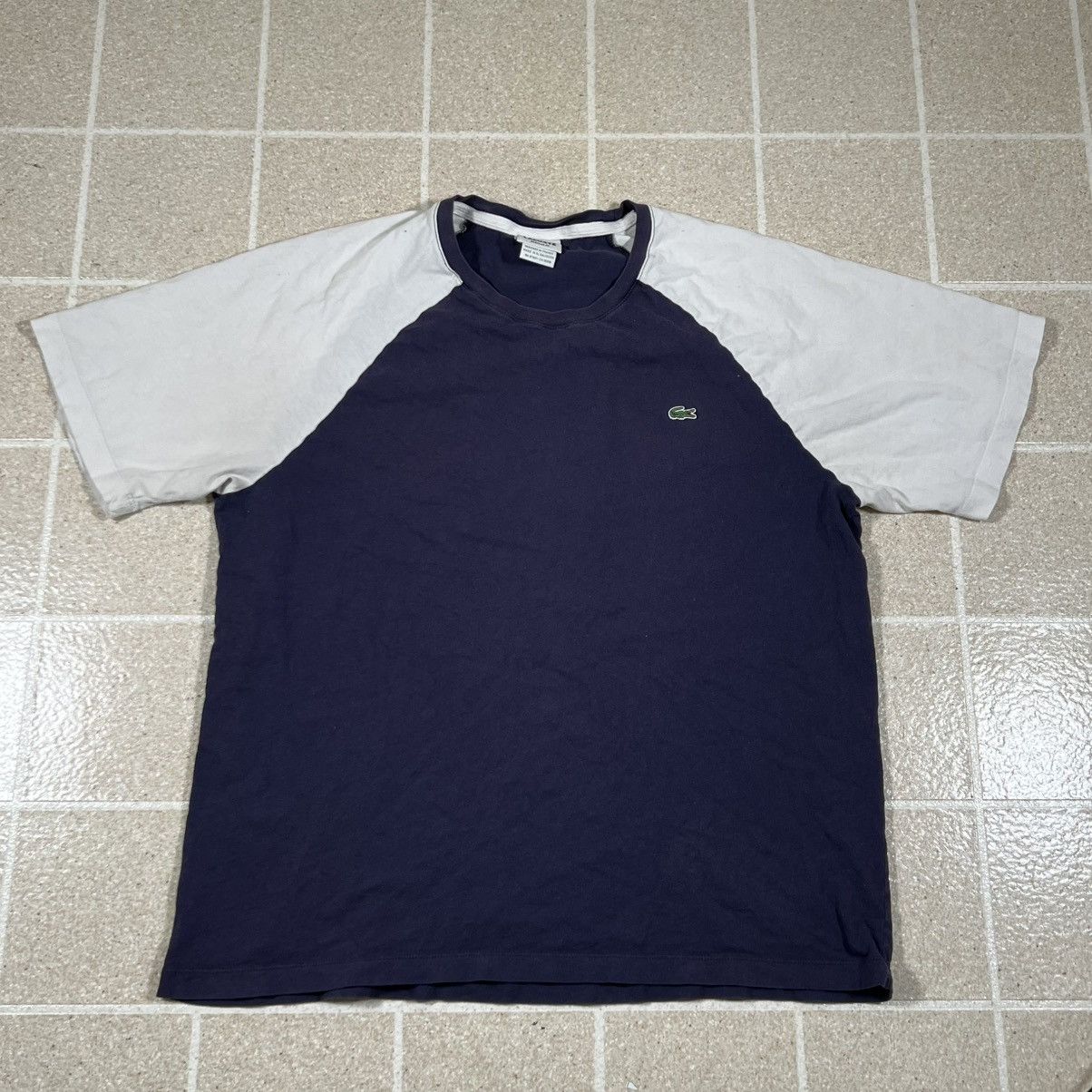 Lacoste Lacoste Mens Blue White Cotton Short Sleeve T-Shirt XL Size US XL / EU 56 / 4 - 1 Thumbnail