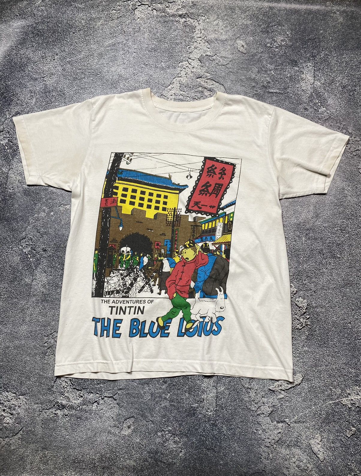 Cartoon Network × Vintage Vintage 90’s TinTin Adventures THE BLUE LOUIS Tshirt Size US M / EU 48-50 / 2 - 1 Thumbnail