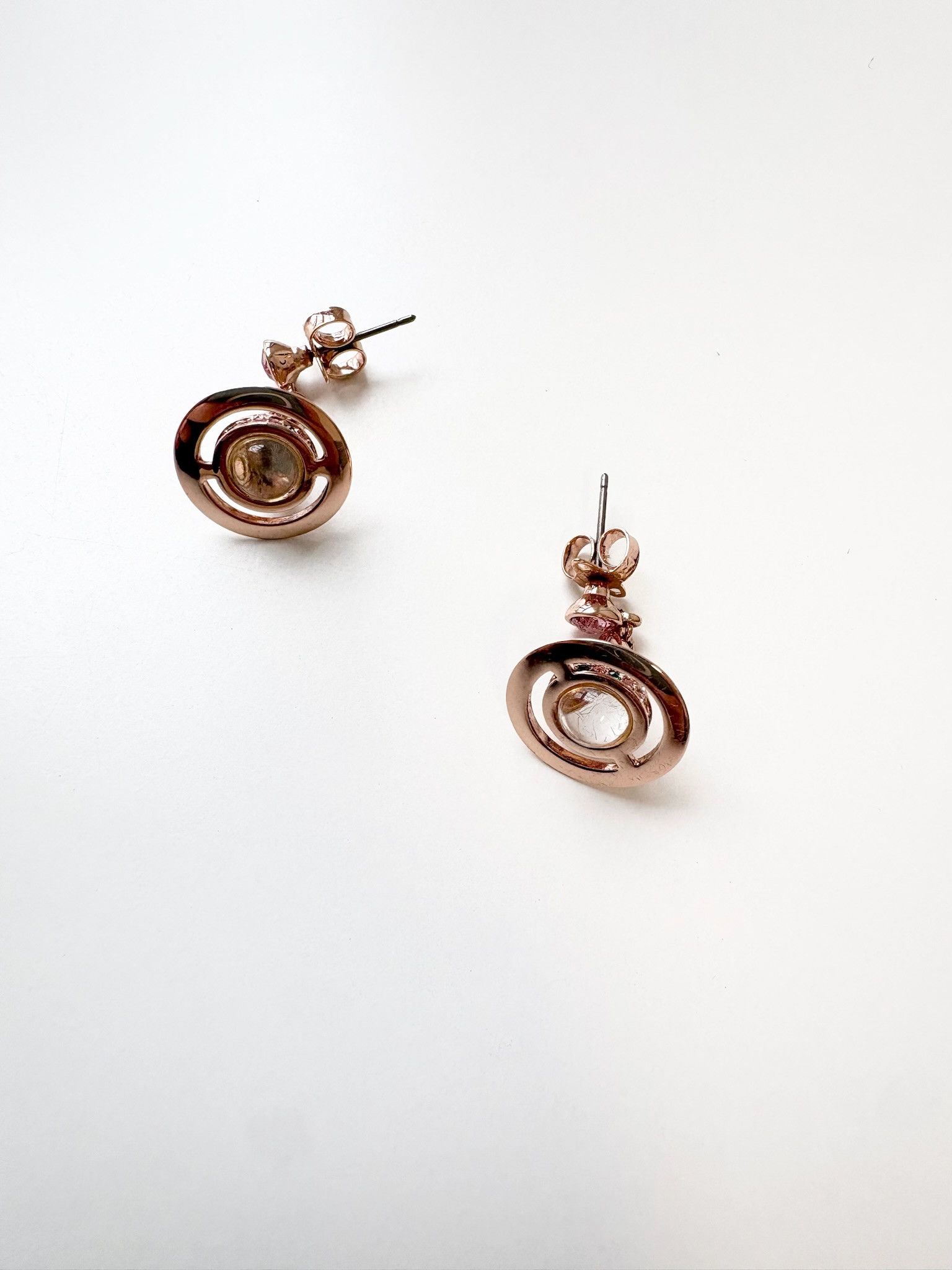 Vivienne Westwood Vivienne Westwood Rose Gold 3D Orb Earrings Size ONE SIZE - 2 Thumbnail