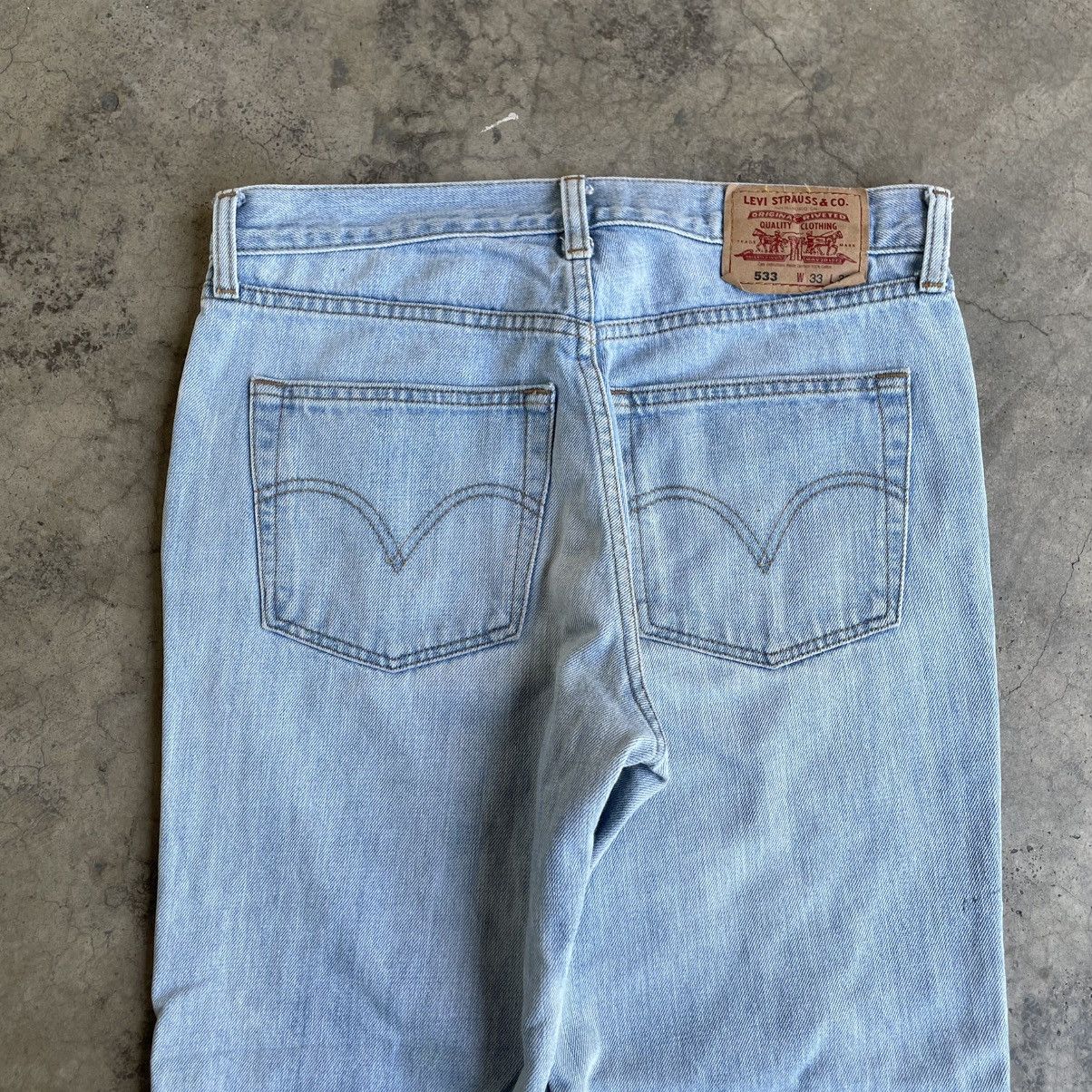 Levi's 🔥Vintage Levis 533 Stoned Washed Ripped Denim Jeans Size US 33 - 5 Thumbnail