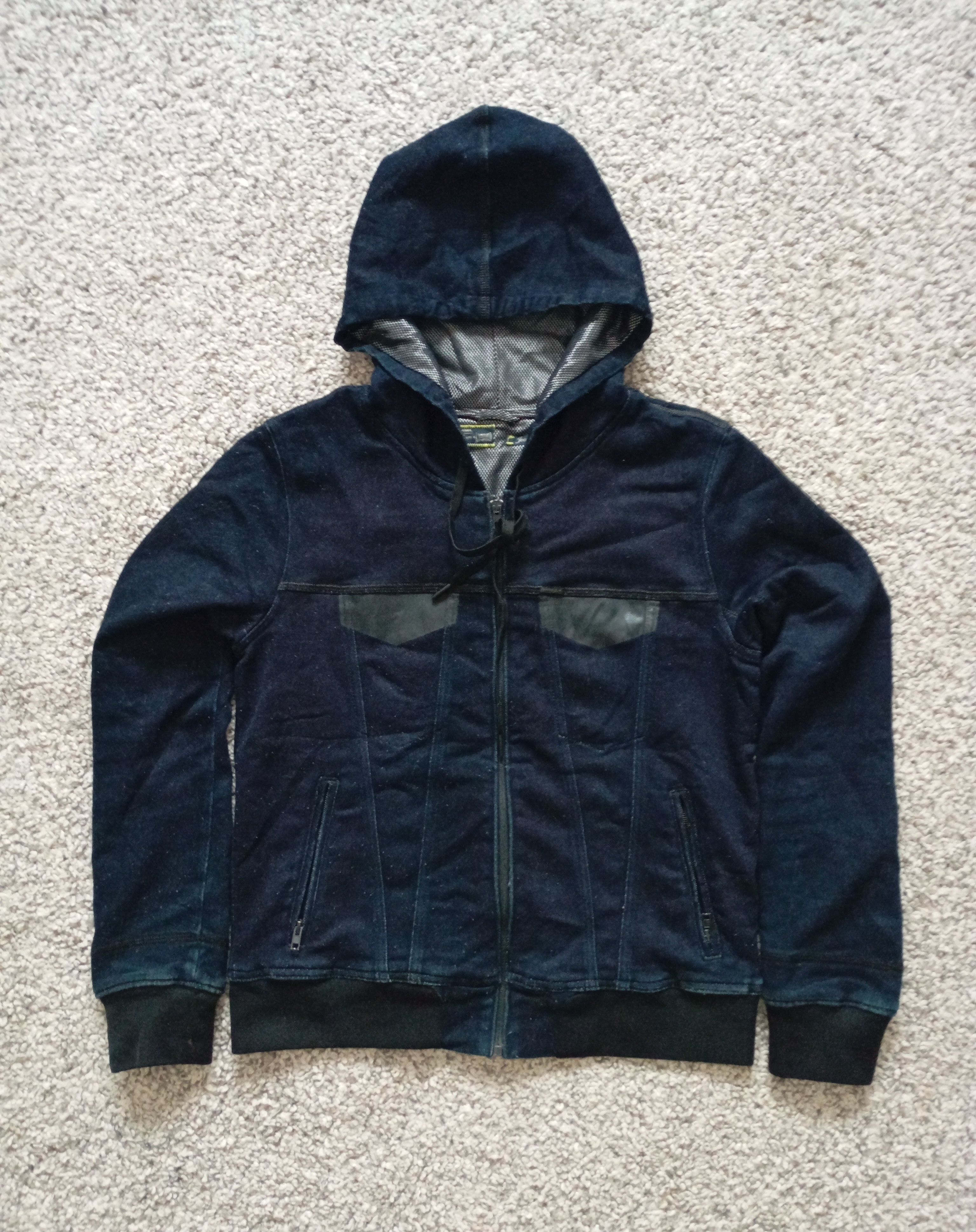 Diesel × Vintage Diesel Industry V Denim + Sweat Pants Light Hooded Jacket Size US M / EU 48-50 / 2 - 1 Thumbnail