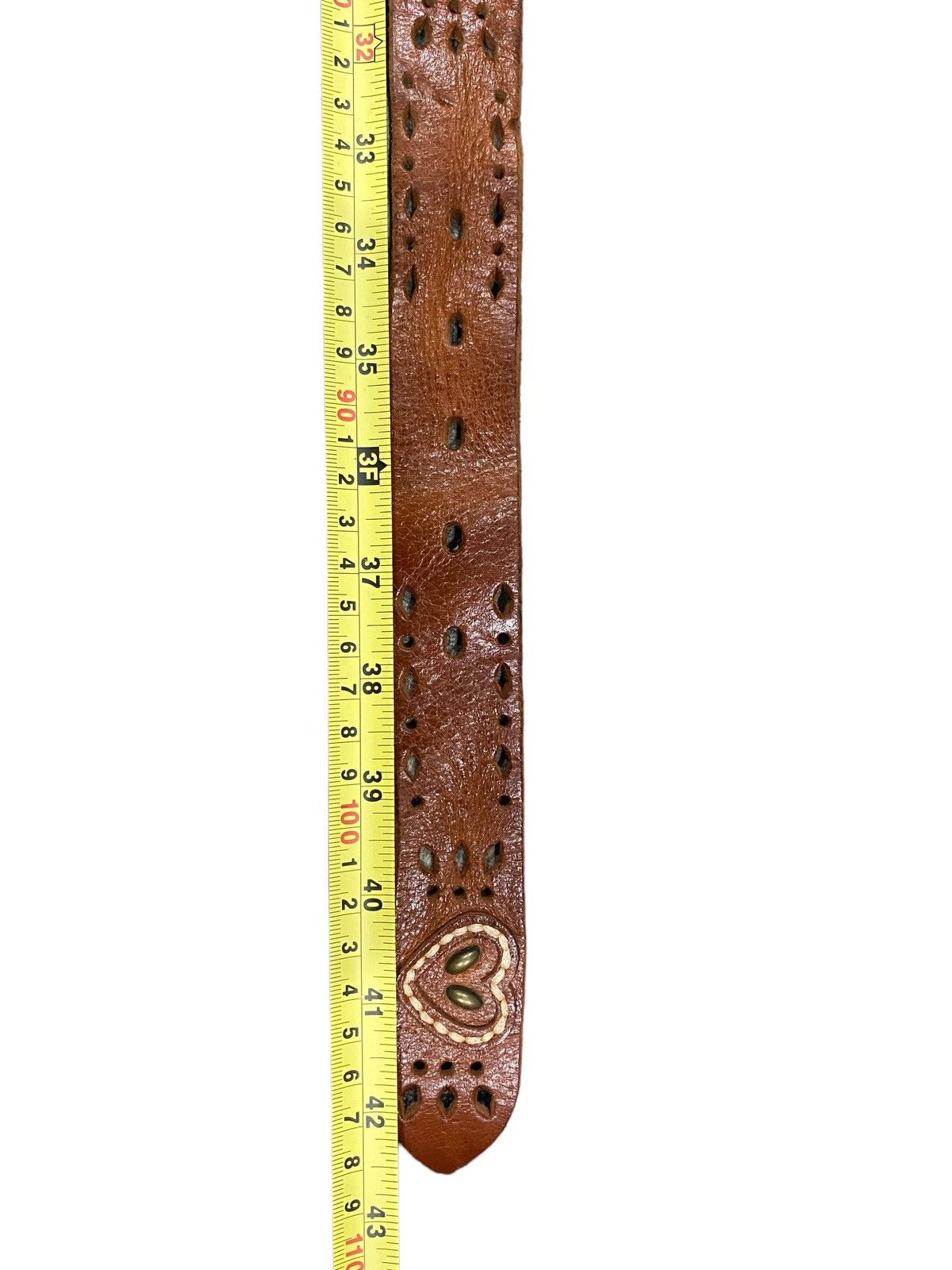 Japanese Brand Men’s Brown Leather Belt Size 33”-37” Size 36 - 8 Thumbnail