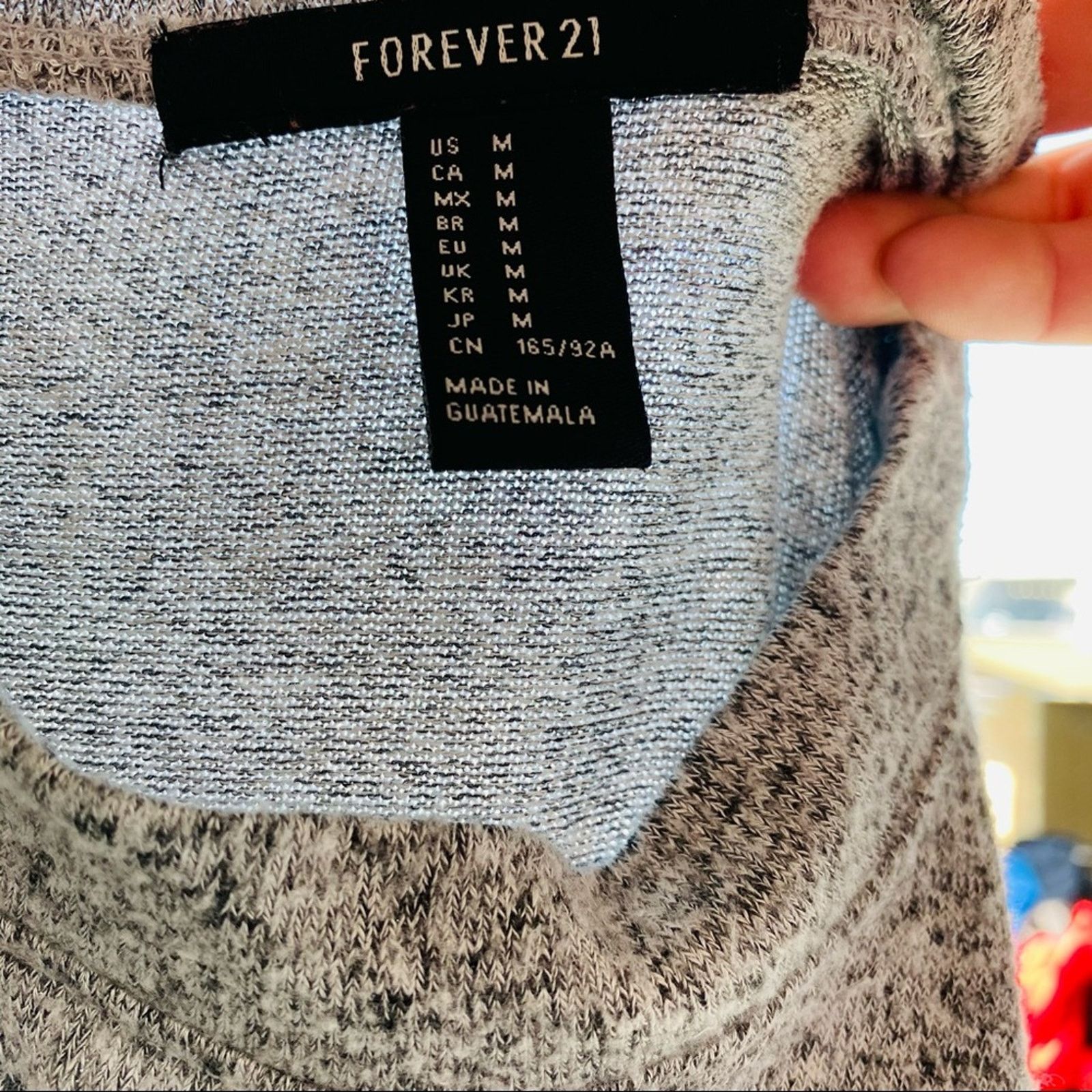 Forever 21 FOREVER 21 Gray Grey White Woven Sweater Knit Top Shirt Size M / US 6-8 / IT 42-44 - 7 Thumbnail
