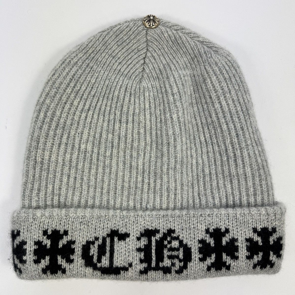 Chrome Hearts CASHMERE BEANIE WITH A SILVER DETAIL Size ONE SIZE - 1 Thumbnail