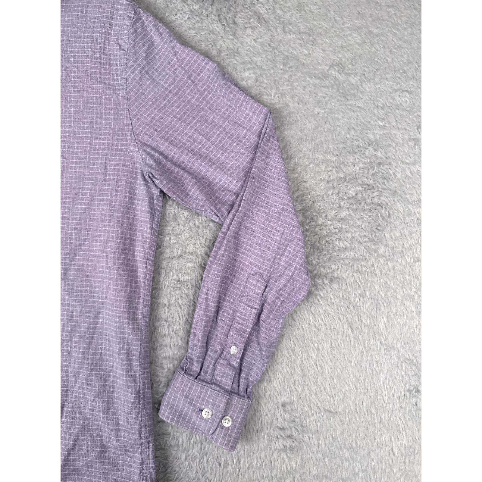 Tommy Hilfiger Tommy Hilfiger Shirt Men 15.5 Purple Plaid Button Cotton Long Sleeve Slim Fit | Button-Up | Classic Casual Wear Size US M / EU 48-50 / 2 - 5 Thumbnail