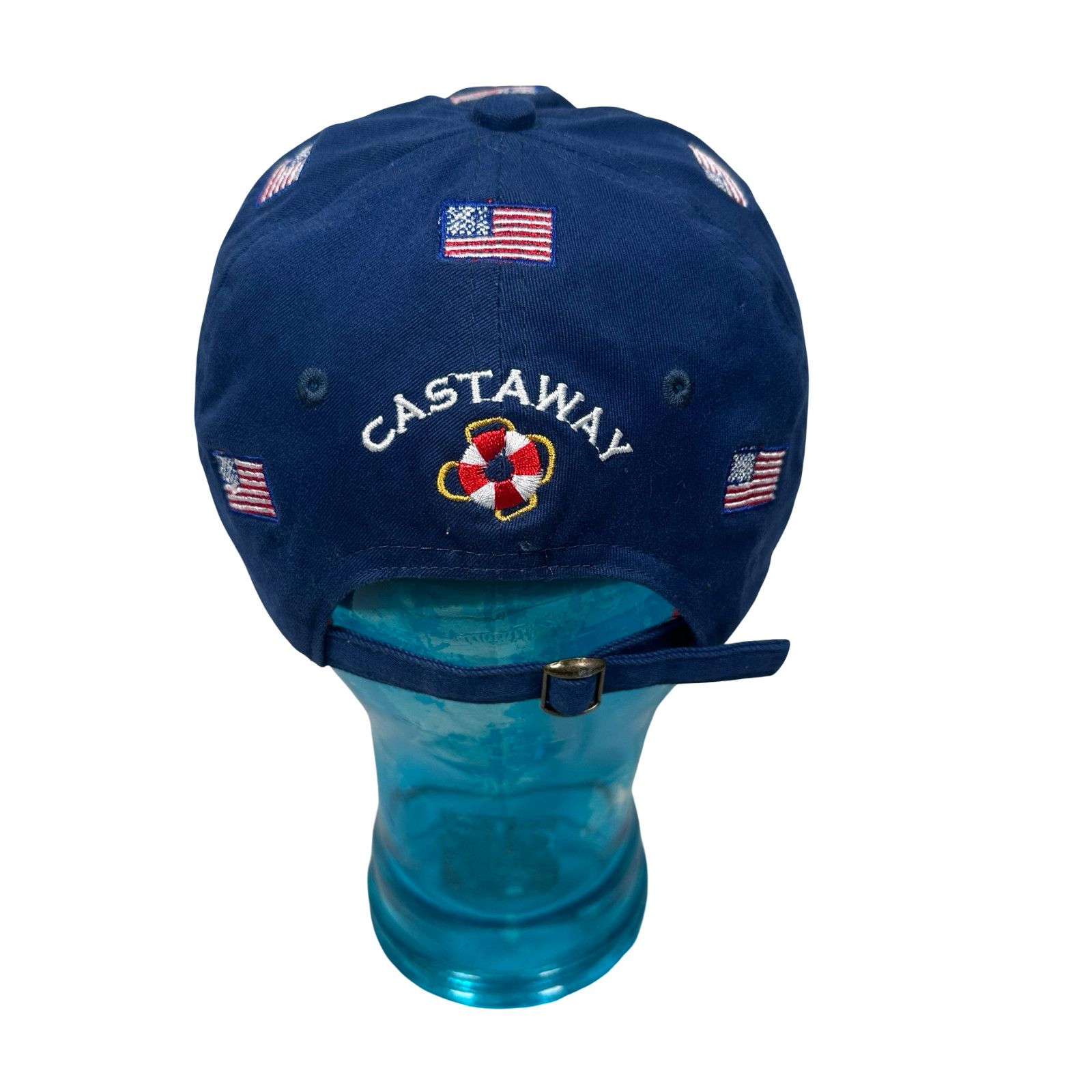 Castaway Clothing Castaway Nantucket American US Flag Dad Hat Blue Strapback Size ONE SIZE - 3 Thumbnail