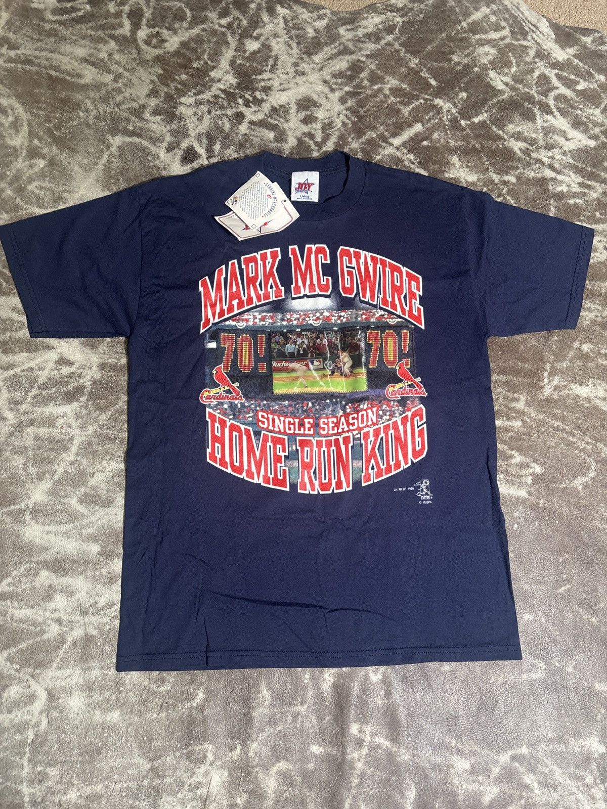Vintage Mark McGwire T Shirt 1990s New With Tags Large Cardinals Size US L / EU 52-54 / 3 - 1 Thumbnail