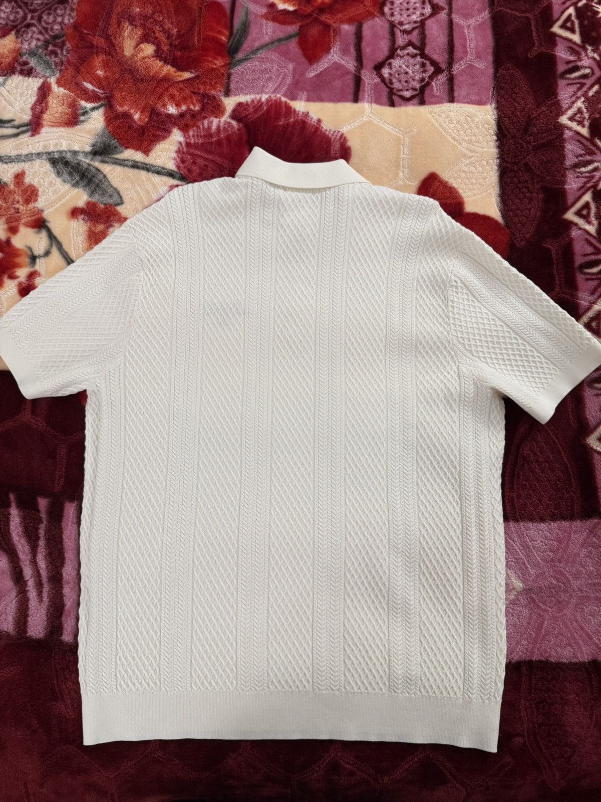 Kith Kith x Wilson Cable Sweater Polo Cream Size Large 🔥 Size US L / EU 52-54 / 3 - 7 Thumbnail