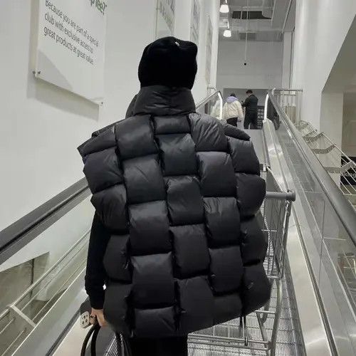 Japanese Brand × Vintage Black quilted woven puffer bubble vest Size US L / EU 52-54 / 3 - 4 Thumbnail