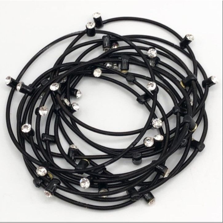 Other Bee Charming Sugar NY Piano Wire Black Rhinestone Bracelet Size ONE SIZE - 4 Thumbnail