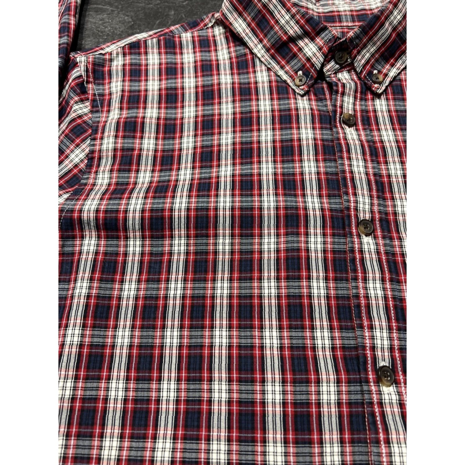 Lacoste Lacoste Red Plaid Long Sleeve Button-Up Shirt Men's Medium M Regular Fit Size US M / EU 48-50 / 2 - 4 Thumbnail