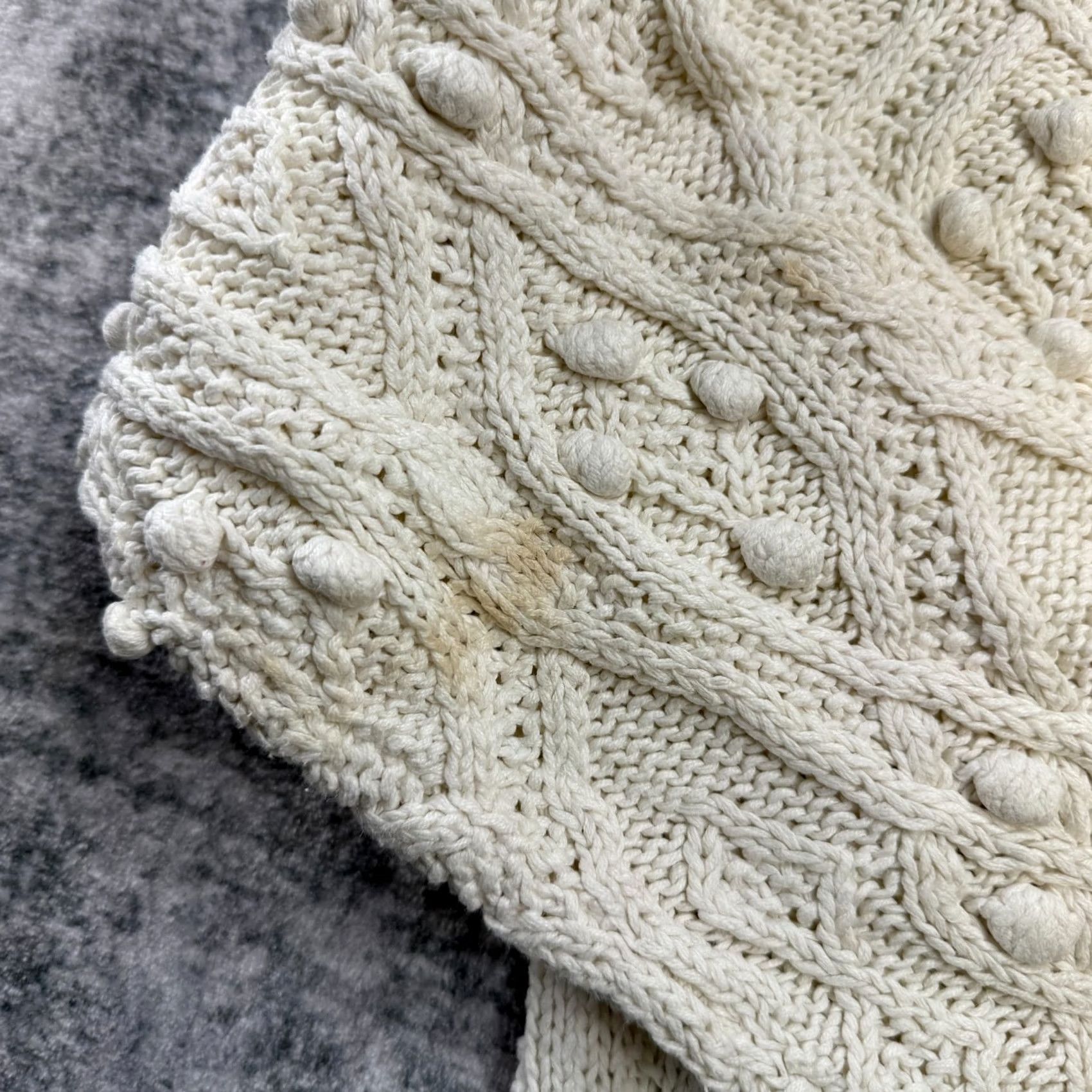 Vintage VINTAGE Northern Isles Sweater Womens L Cream Mock Neck Cable Knit Bobbles 90s Knit Pullover Fall Winter 90s Mens Womens Boys Girls Size L / US 10 / IT 46 - 5 Thumbnail