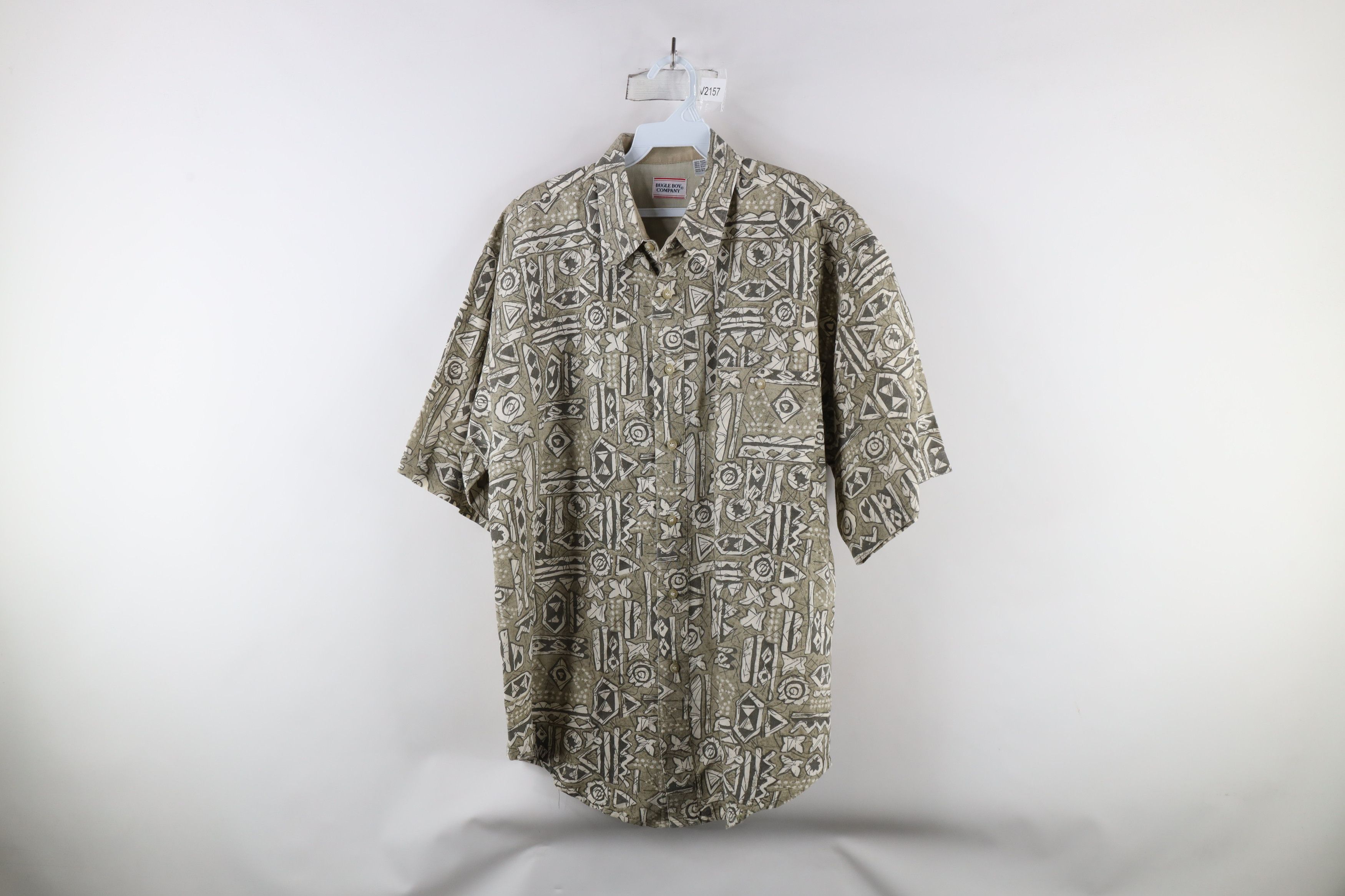 Vintage Vintage 90s Streetwear Tribal Hawaiian Button Shirt Size US L / EU 52-54 / 3 - 1 Thumbnail