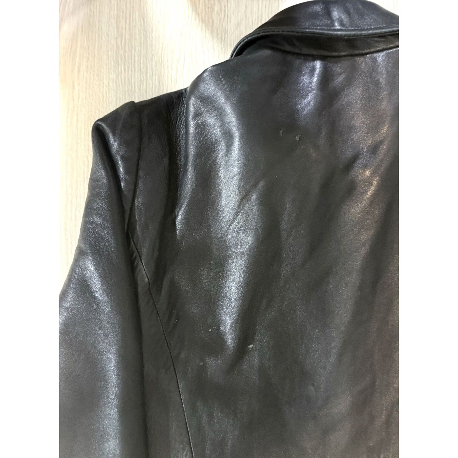 Banana Republic VINTAGE Banana Republic Leather Bomber Jacket Unisex Adults Small Black 90s Biker USA Western Hip Hop Rock | Jacket Size US S / EU 44-46 / 1 - 6 Thumbnail