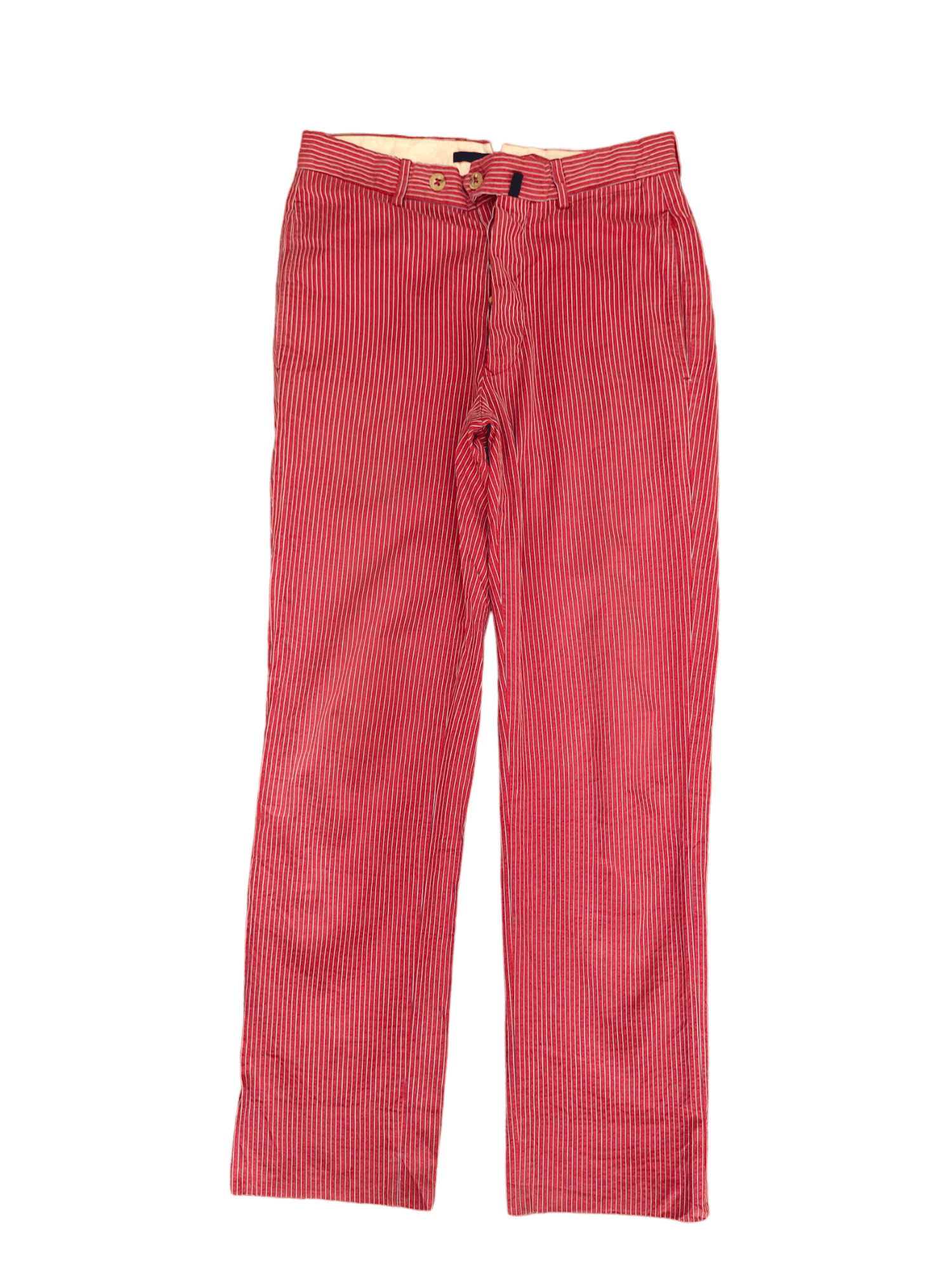 Incotex Incotex Pin Striped Red Trouser Pants Size US 28 / EU 44 - 1 Thumbnail