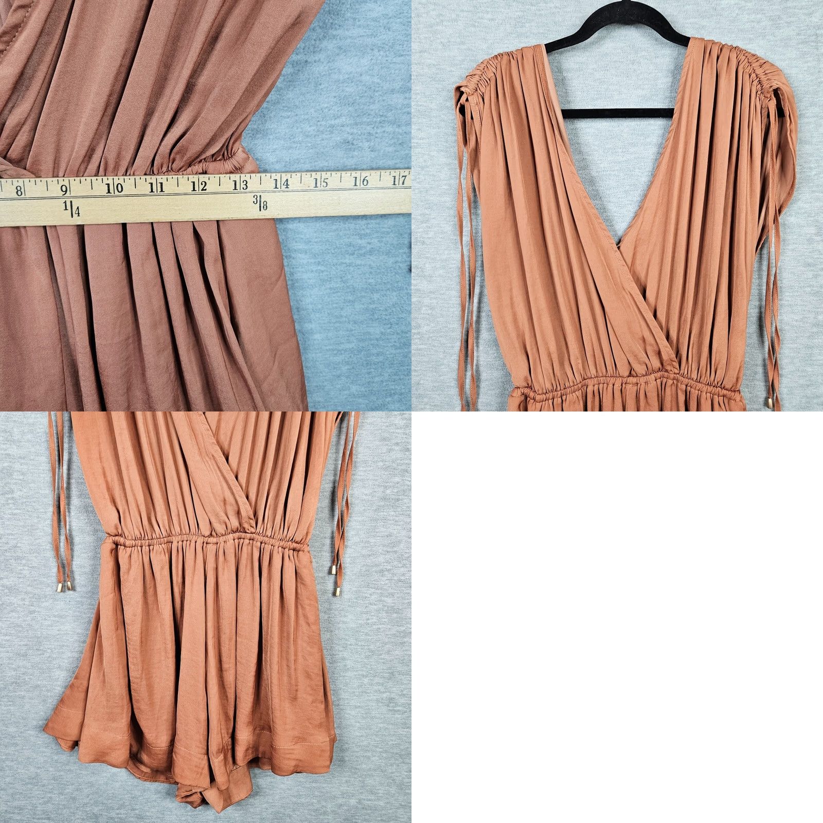 Free People Free People Bea Romper Jumpsuit Sleeveless Peach Bark S Pink Size 28" / US 6 / IT 42 - 8 Thumbnail
