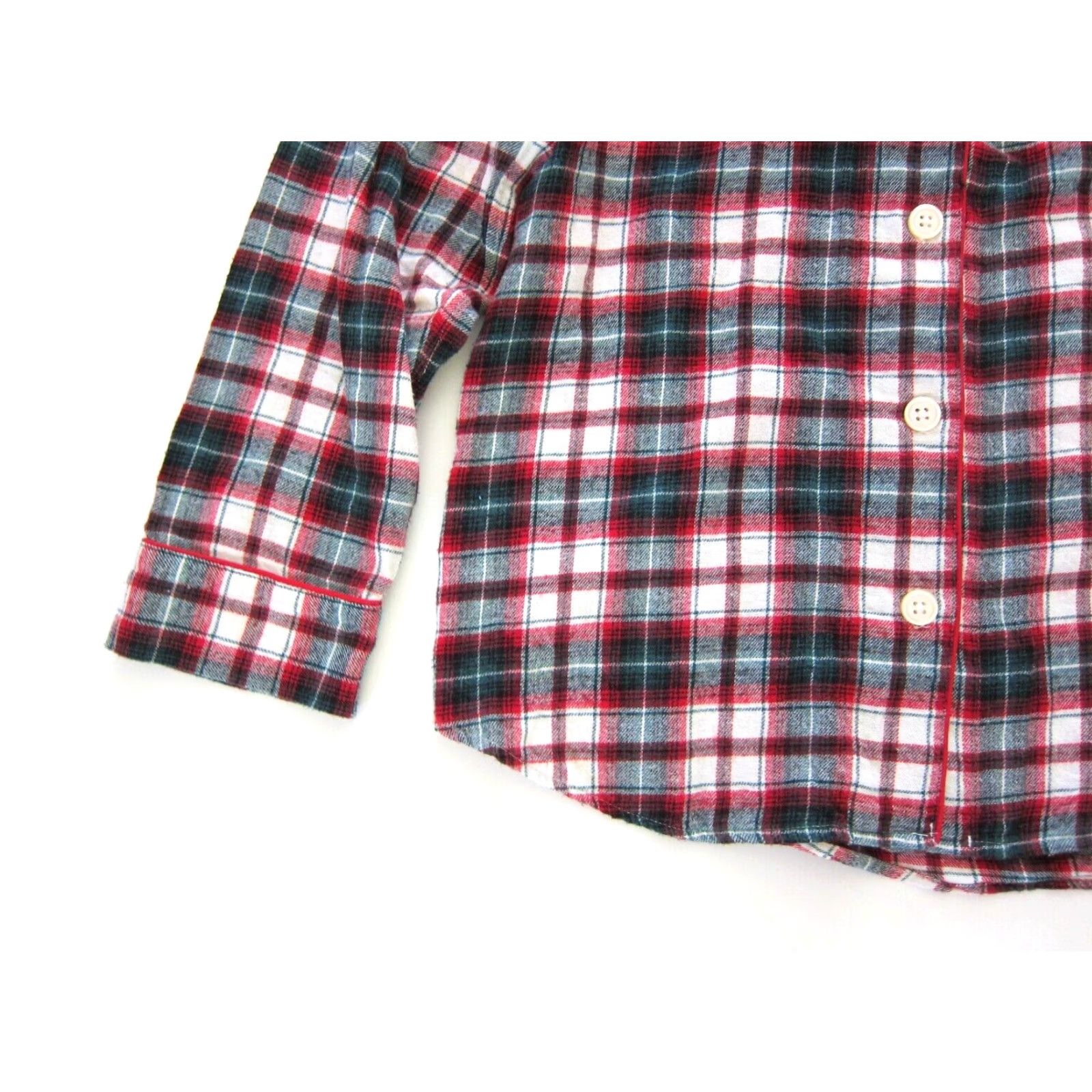 Ralph Lauren VINTAGE Ralph Lauren Green Label Pajama Shirt Blouse Shirt L Womens Green Cotton Plaid Button Down Size L / US 10 / IT 46 - 8 Thumbnail
