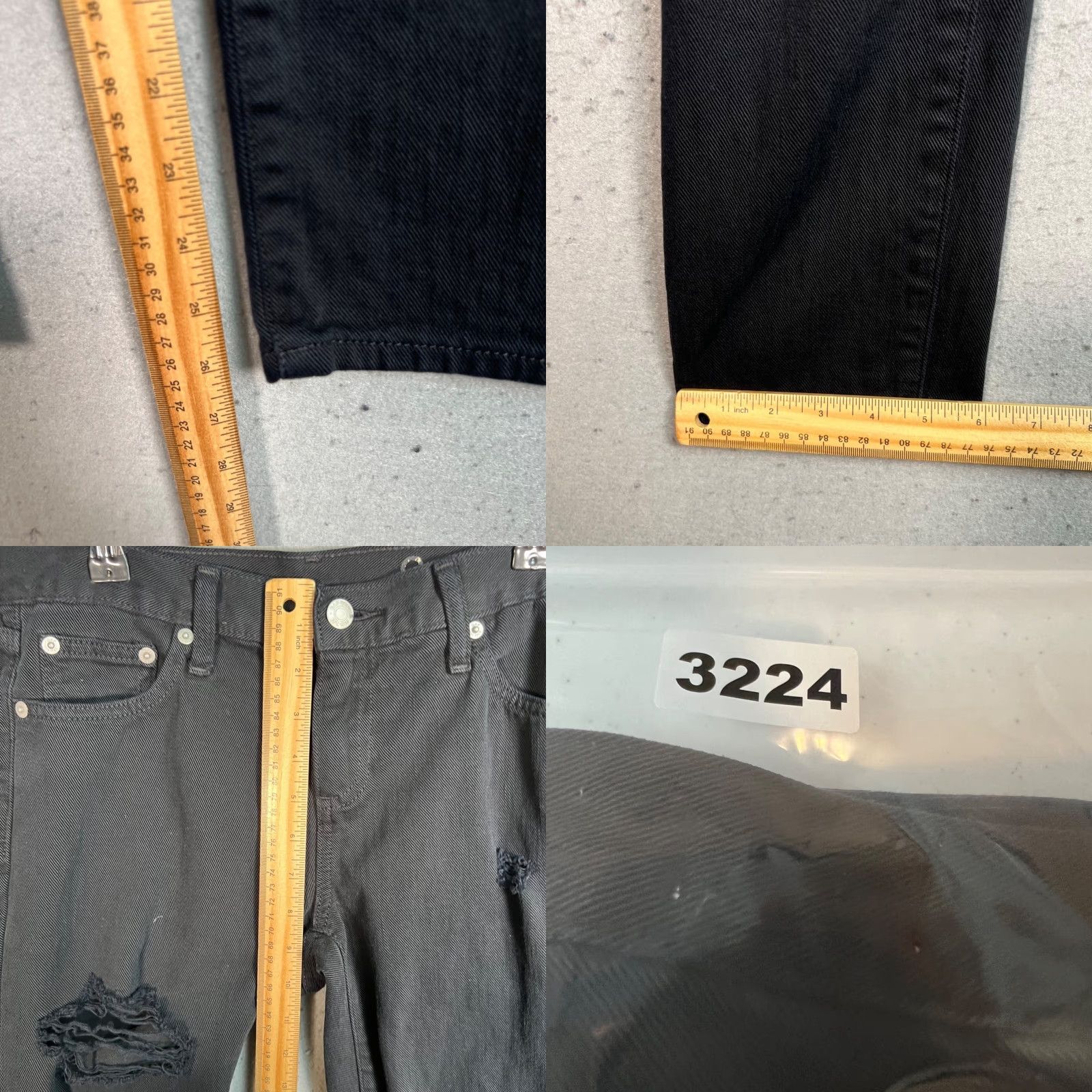Gap Gap Womens Jeans 27 Black Distressed 100% Cotton Denim Skinny 5-Pocket Vintage No Distressed-Feature Gap 1969 27in Inseam Womens Jeans Size 27" / US 4 / IT 40 - 8 Thumbnail