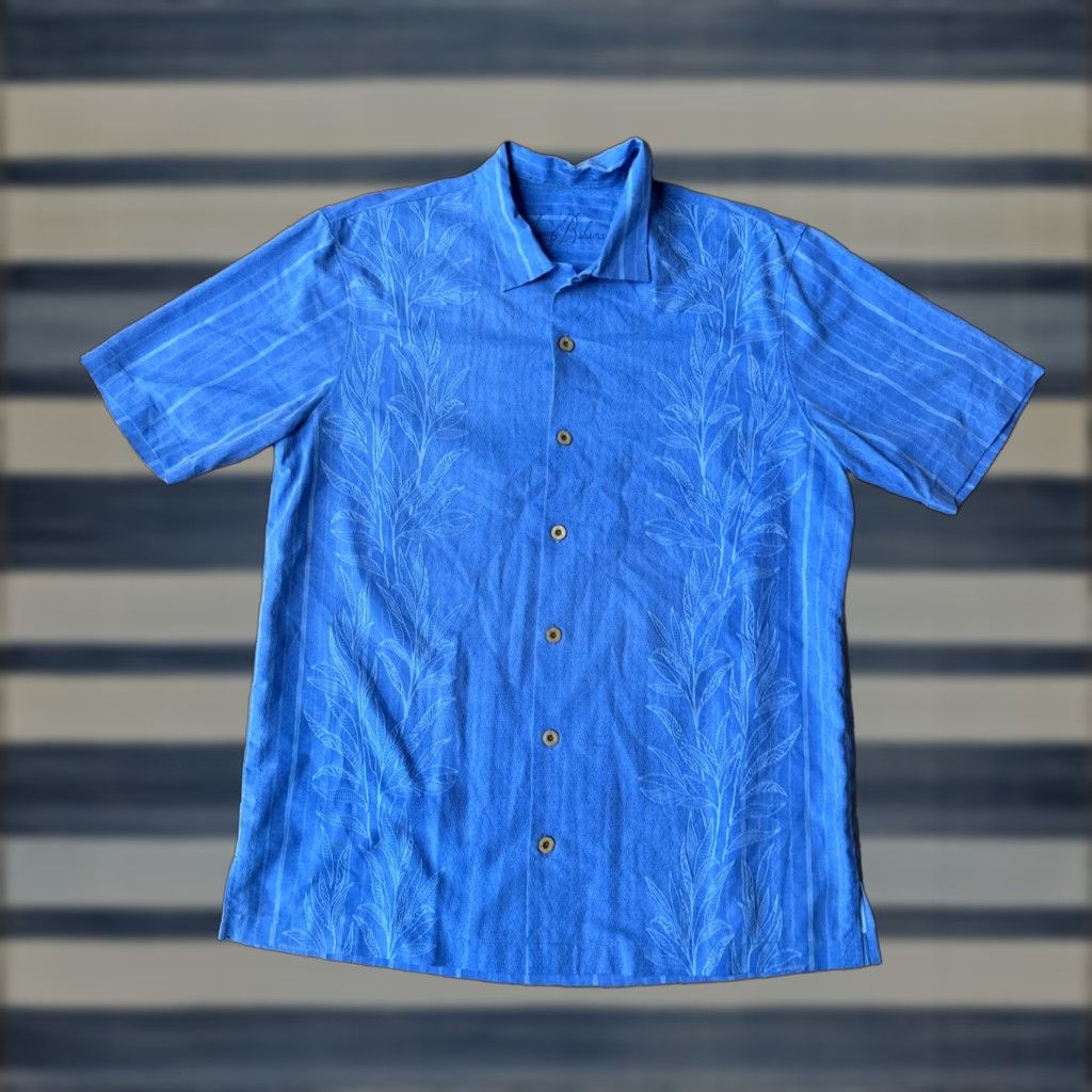 Tommy Bahama VINTAGE not included; but item is Tommy Bahama Silk Hawaiian Camp Shirt Mens Medium Blue Floral Size US M / EU 48-50 / 2 - 1 Thumbnail