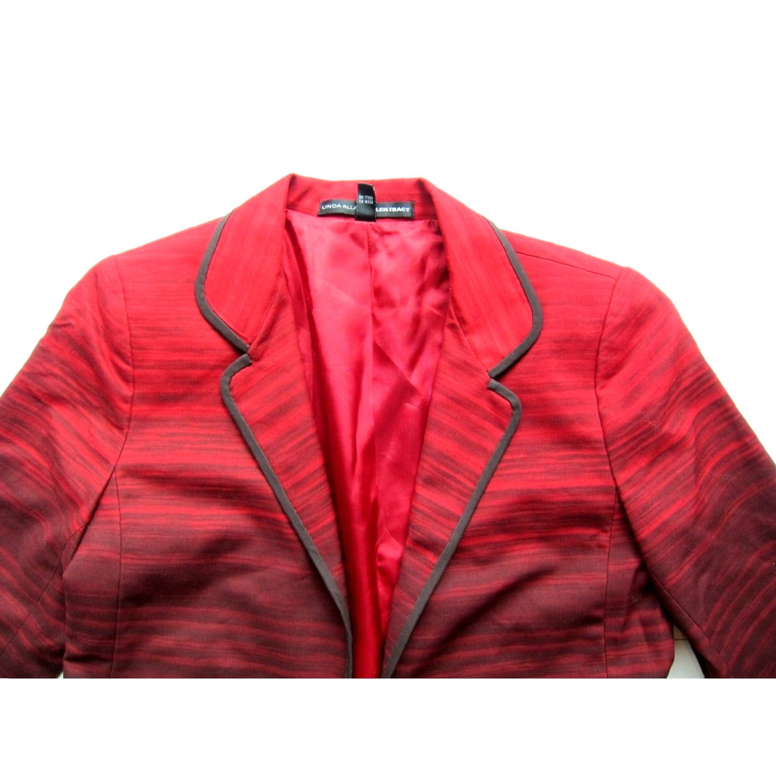 Ellen Tracy Linda Allard Ellen Tracy Blazer Women 8 Red Ombre Pocket Blazer Jacket Woodruff Retro Blazer Womens Size M / US 6-8 / IT 42-44 - 3 Thumbnail