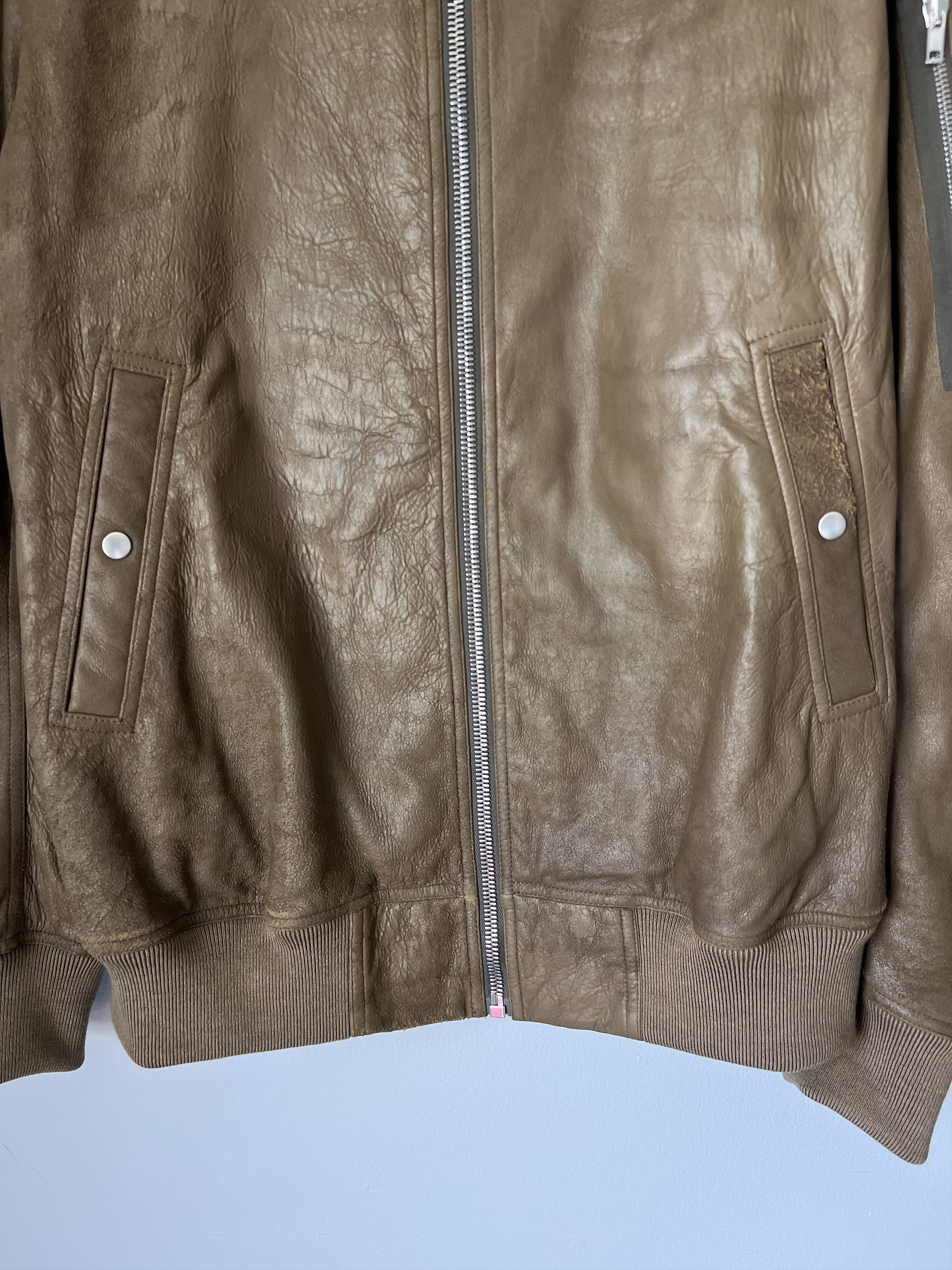 Rick Owens Rick Owens Classic Leather Flight Jacket in Bean Brown Size US L / EU 52-54 / 3 - 3 Thumbnail