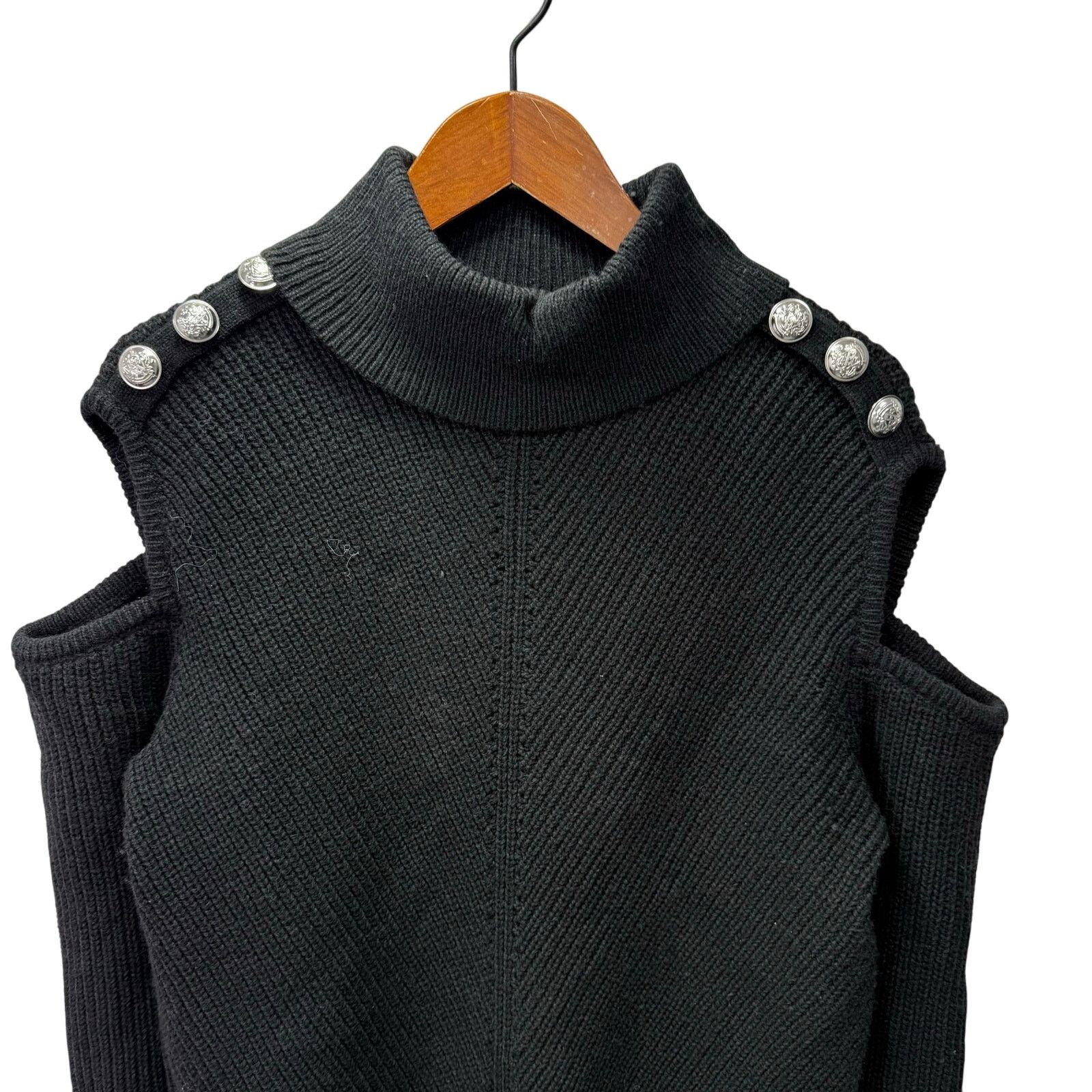 Macys Macys Sweater M Cold Shoulder Chunky NEW #G711 Size M / US 6-8 / IT 42-44 - 3 Thumbnail