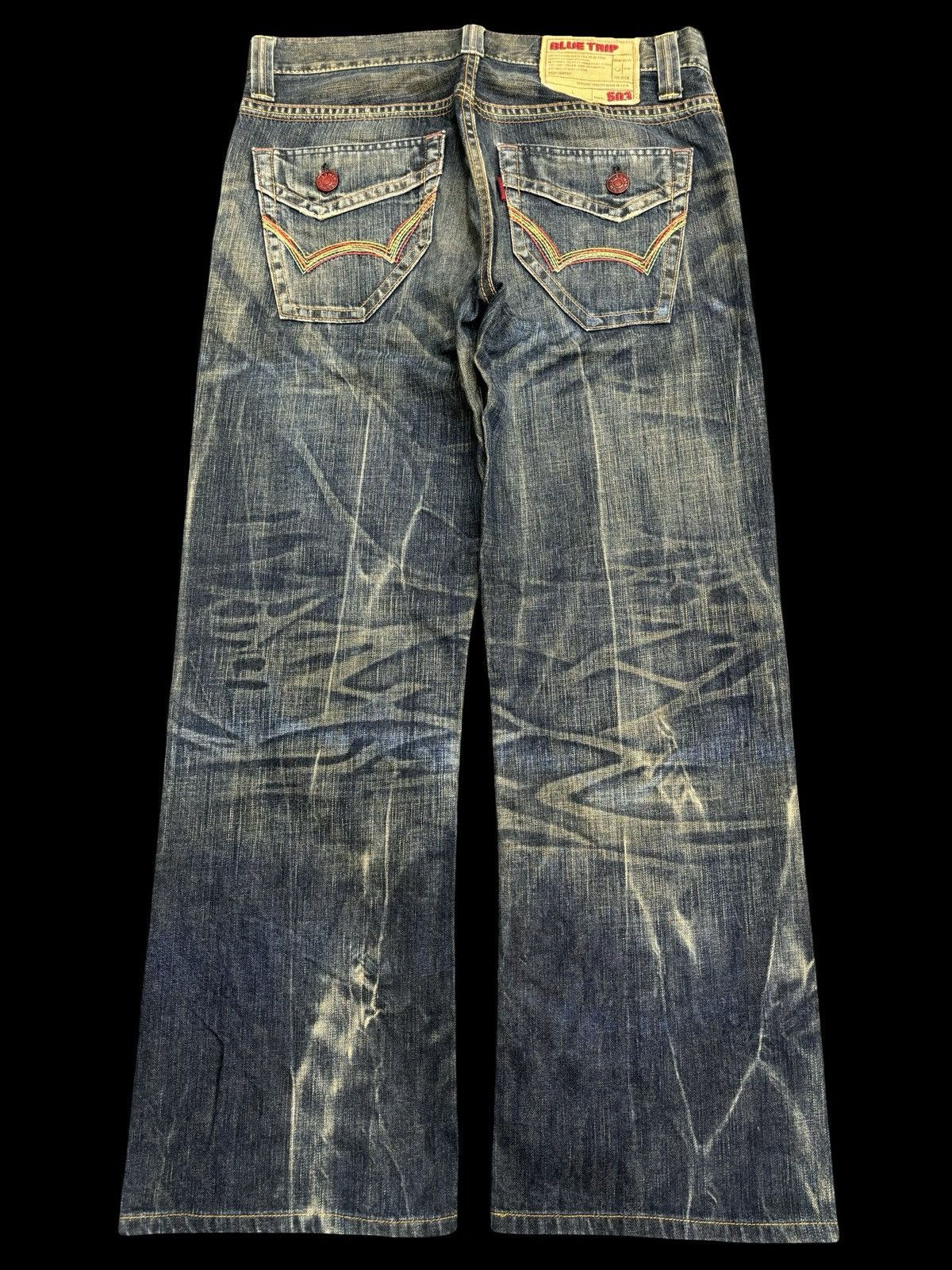 Edwin 💥Insane Raw Fades💥Edwin 503 Wide Japan Style Denim F478 Size US 33 - 2 Thumbnail