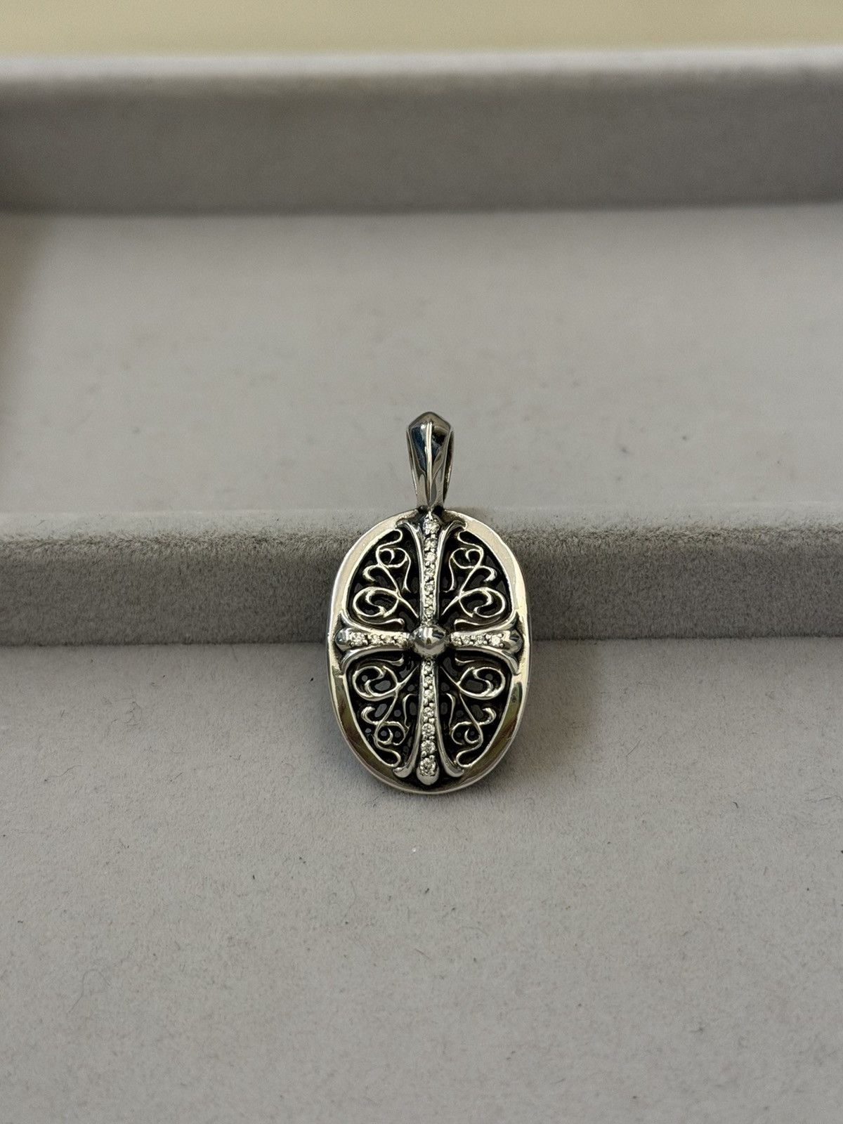 Chrome Hearts Chrome Hearts Classic Oval Diamond Pave Pendant Size ONE SIZE - 13 Thumbnail