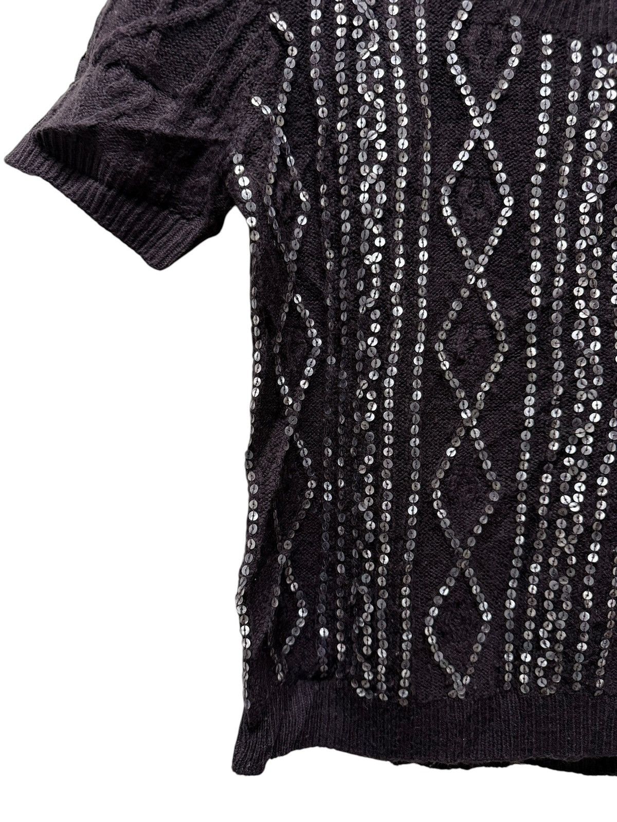 Aran Isles Knitwear Vintage Gipsy Blue Crewneck Short Sleeve Knitwear Size S / US 4 / IT 40 - 3 Thumbnail