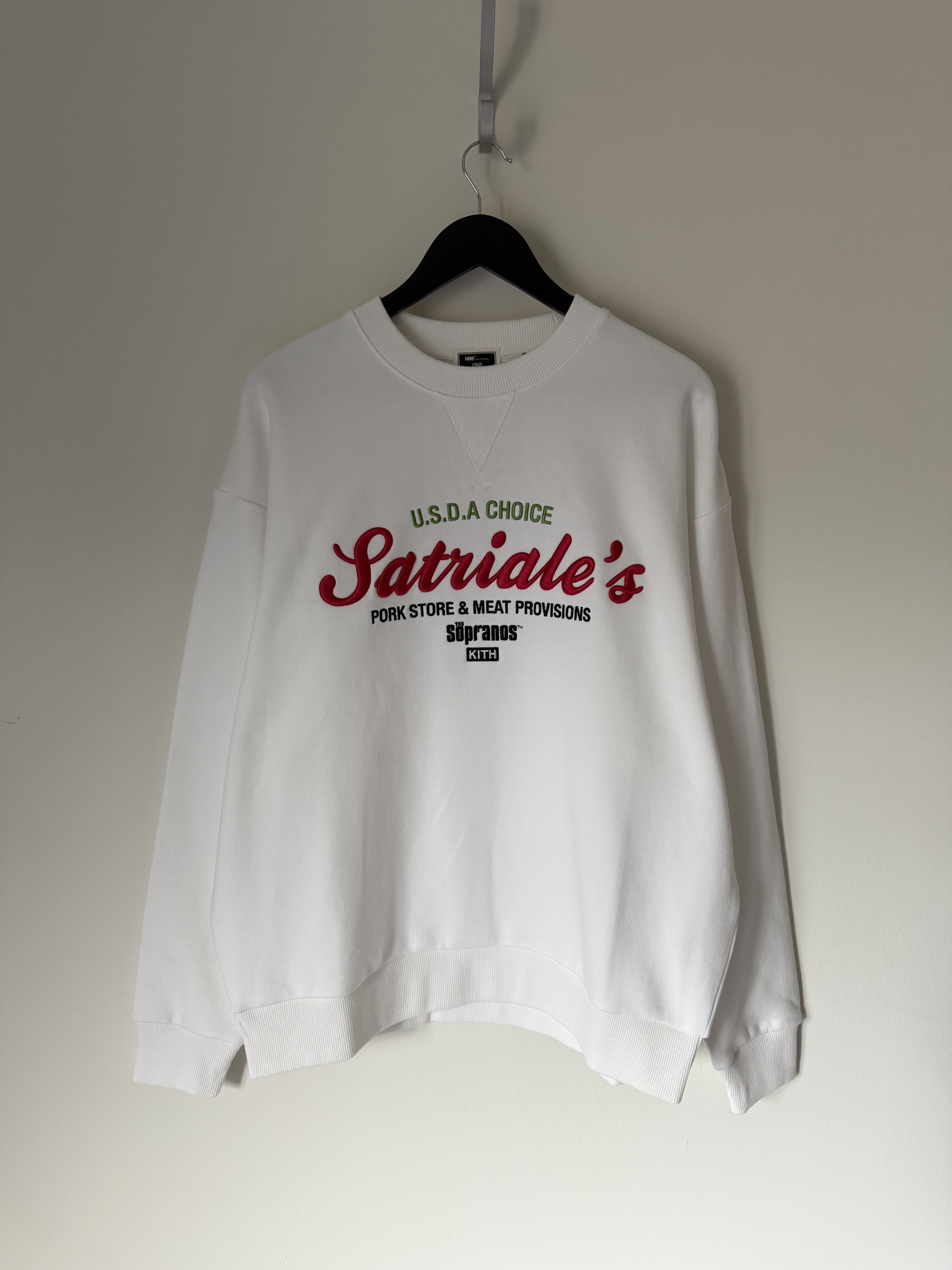 Kith Kith Sopranos Satriale's Nelson Crewneck Sweatshirt in White Size US M / EU 48-50 / 2 - 1 Thumbnail
