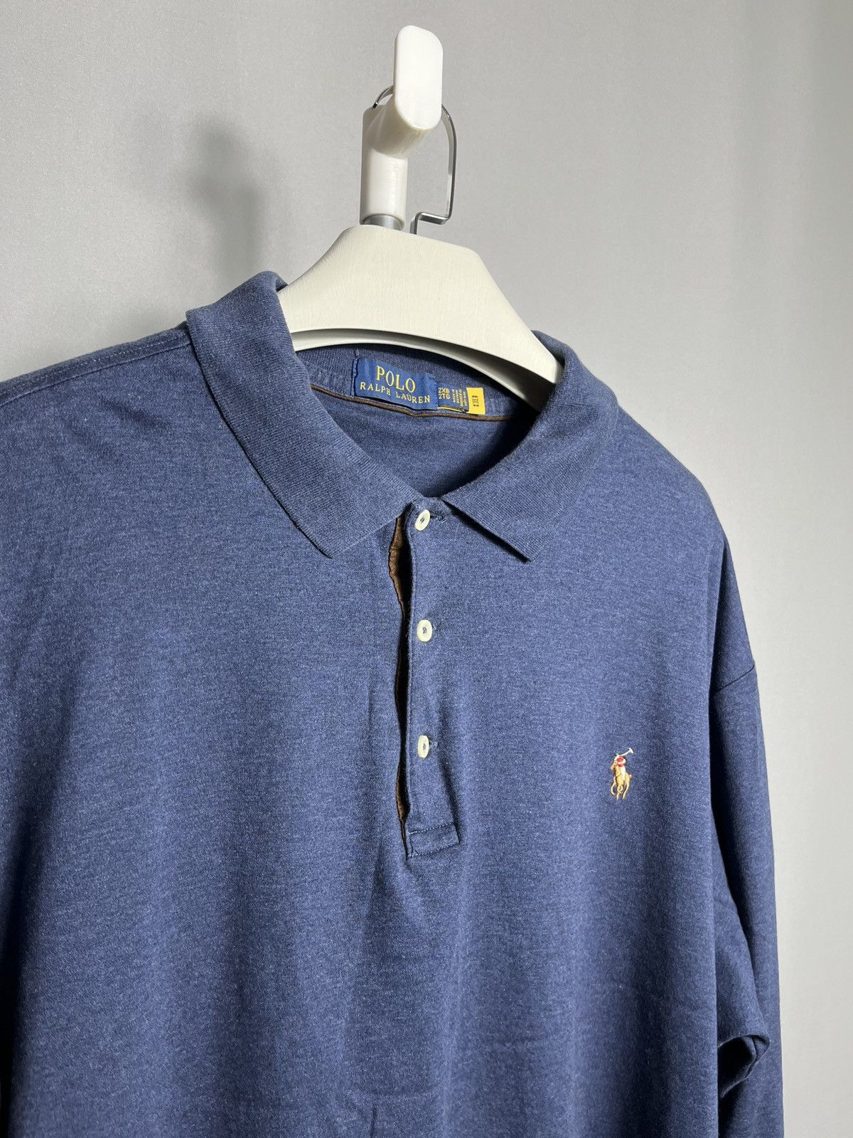 Polo Ralph Lauren × RRL Ralph Lauren Polo Ralph Lauren Shirt Mens Classic Fit Blue Long Sleeve Size US XXL / EU 58 / 5 - 2 Thumbnail