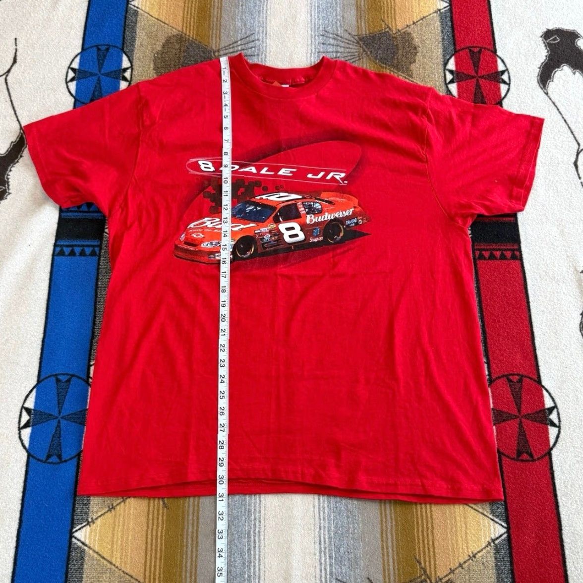 Budweiser VINTAGE Dale Earnhardt Jr Budweiser NASCAR T-Shirt XL Red Men Short Sleeve 2000s 90s Y2K Racing Sports Size US XL / EU 56 / 4 - 8 Thumbnail