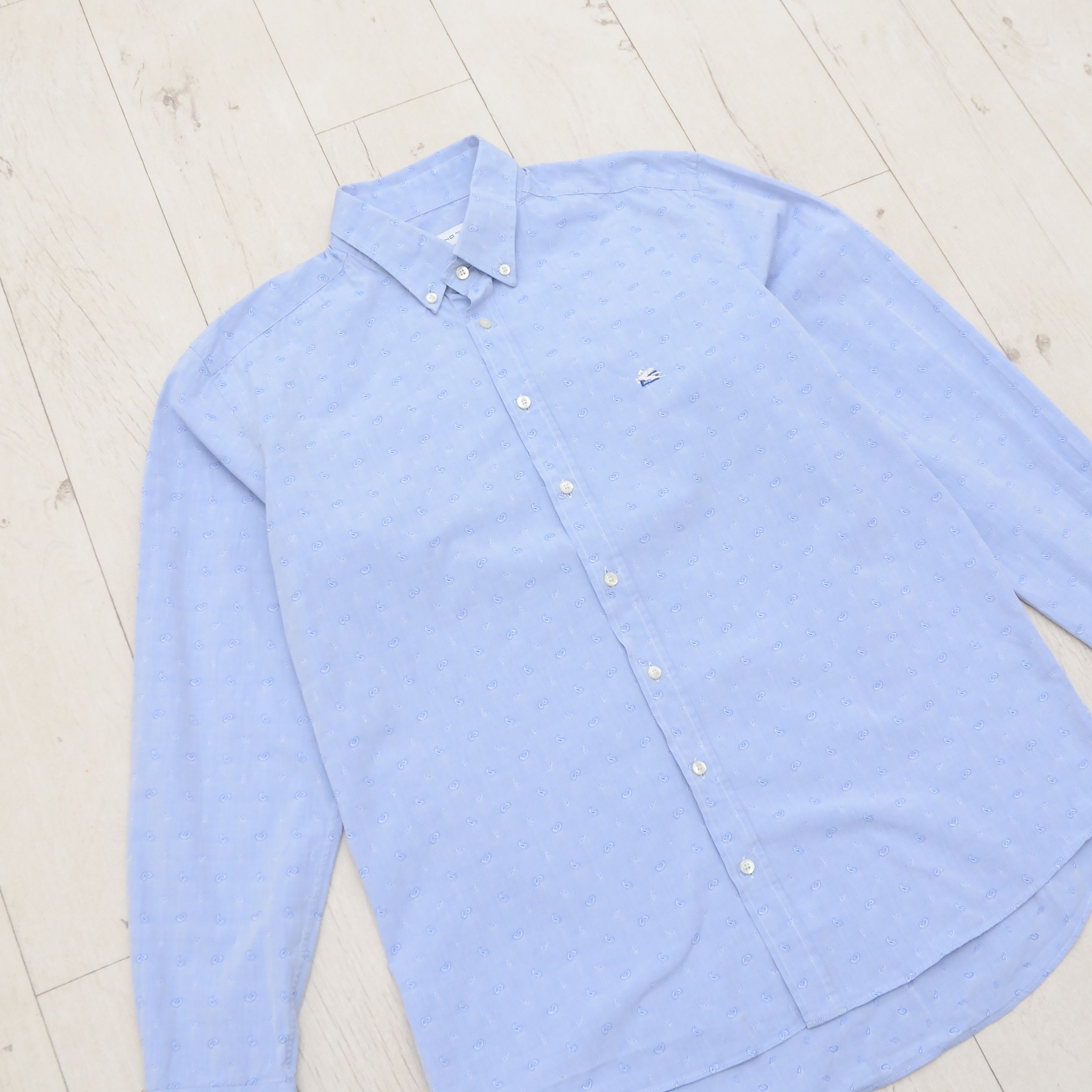 Eton Rare ETON Paisley All Over Printed Long Sleeve Button Shirt Size US M / EU 48-50 / 2 - 2 Thumbnail