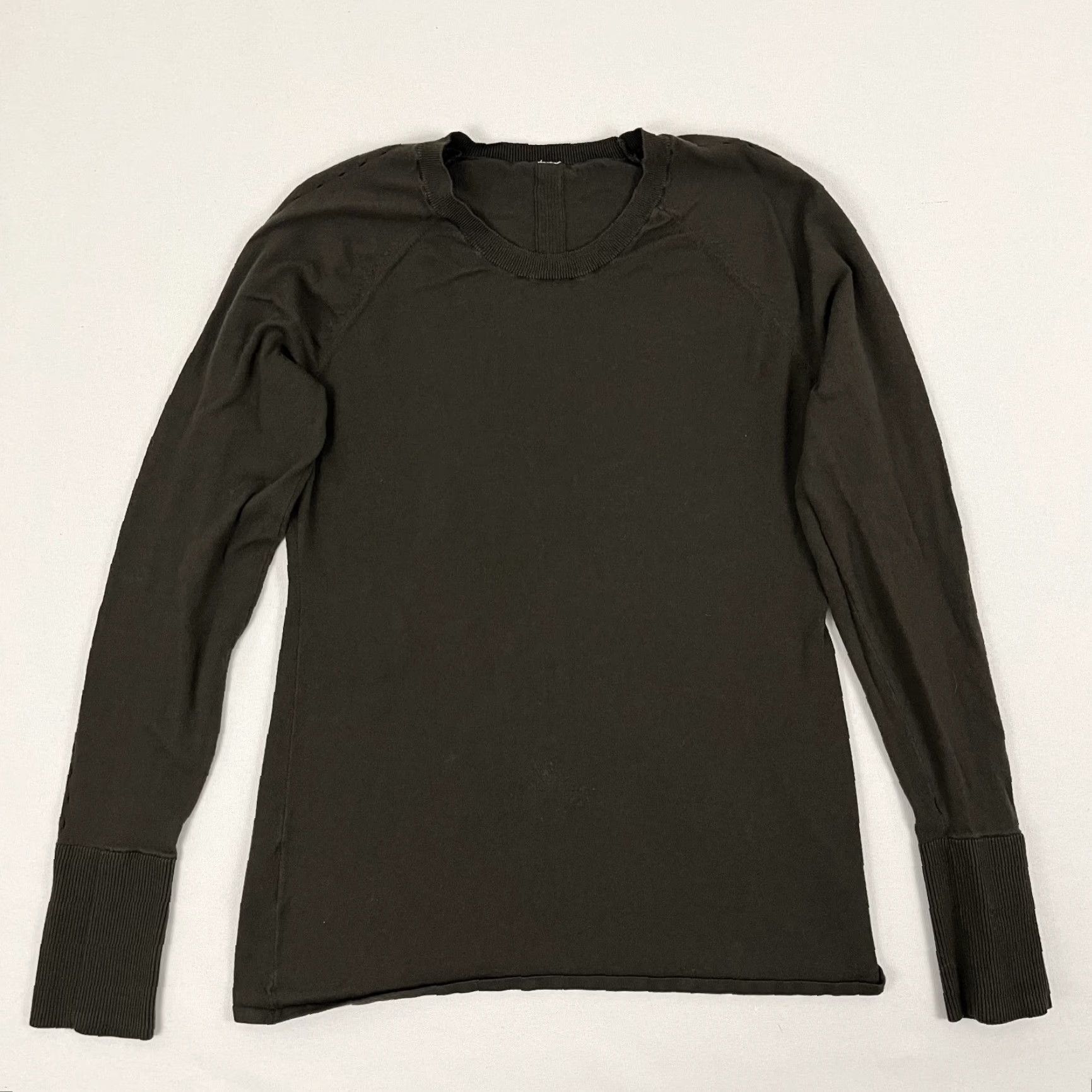 Lululemon Lululemon Sweater Womens Size 4 Green Lightweight Knit Ribbed Pullover Crew Neck Long Sleeve Breathable Stretch Size S / US 4 / IT 40 - 4 Thumbnail