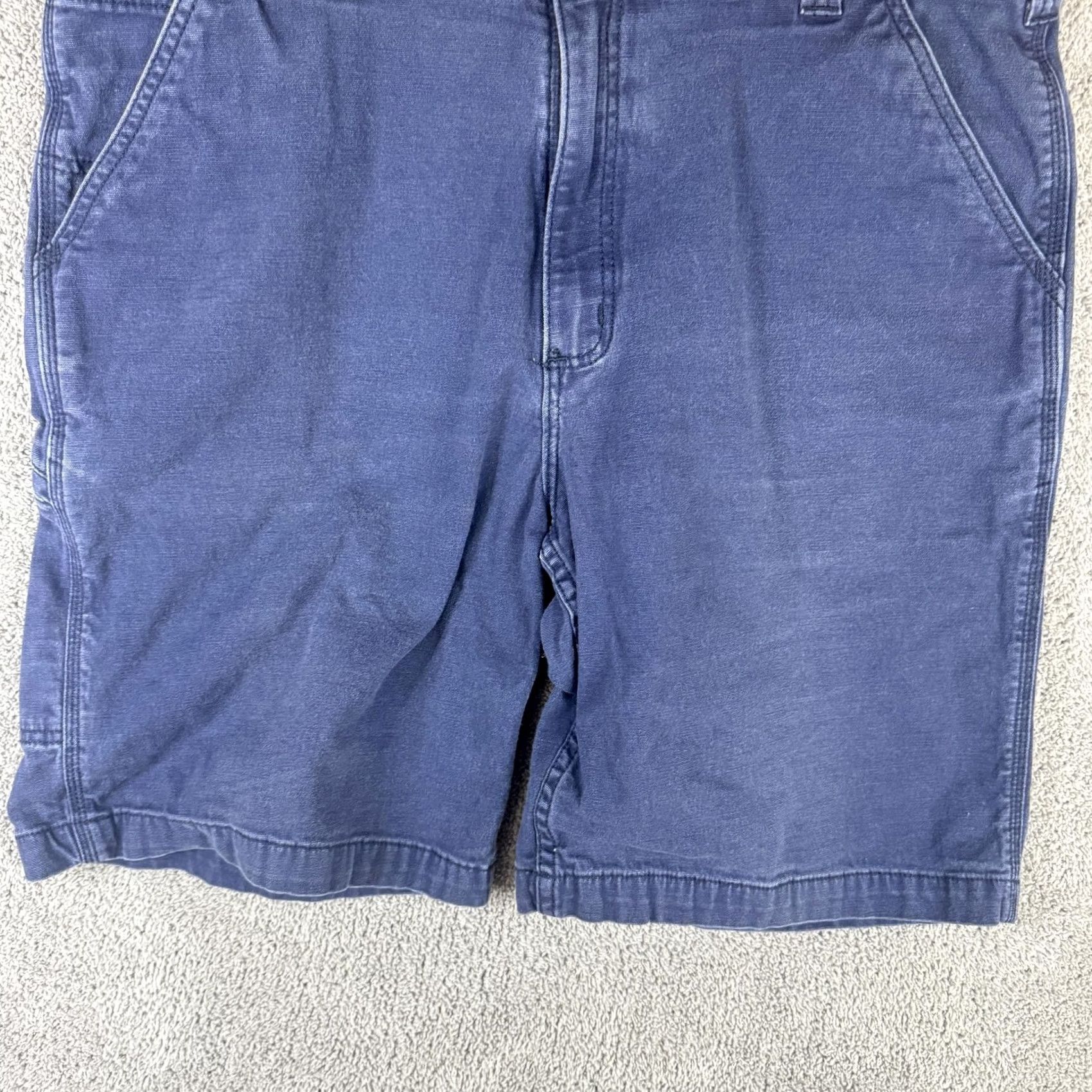 Carhartt Carhartt Shorts Mens 38 Blue Canvas Relaxed Fit Utility Pockets Casual Workwear Jeans? Size US 38 / EU 54 - 4 Thumbnail
