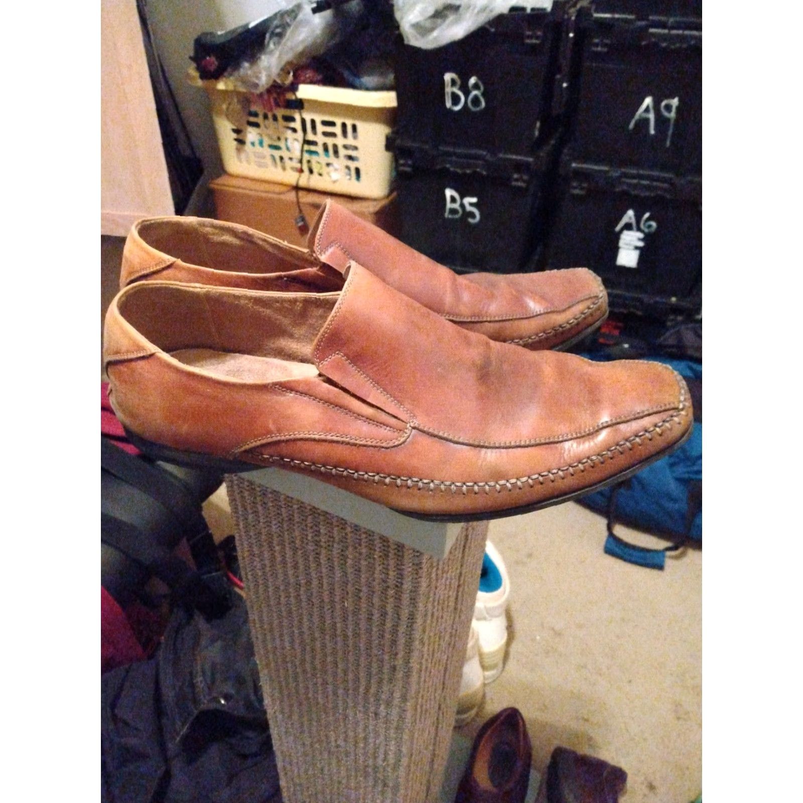 Steve Madden Steve Madden Loafers Square Toe Men Size 9 Light Brown Dress Leather Slip On Shoes Brown Mens Size US 9 / EU 42 - 3 Thumbnail