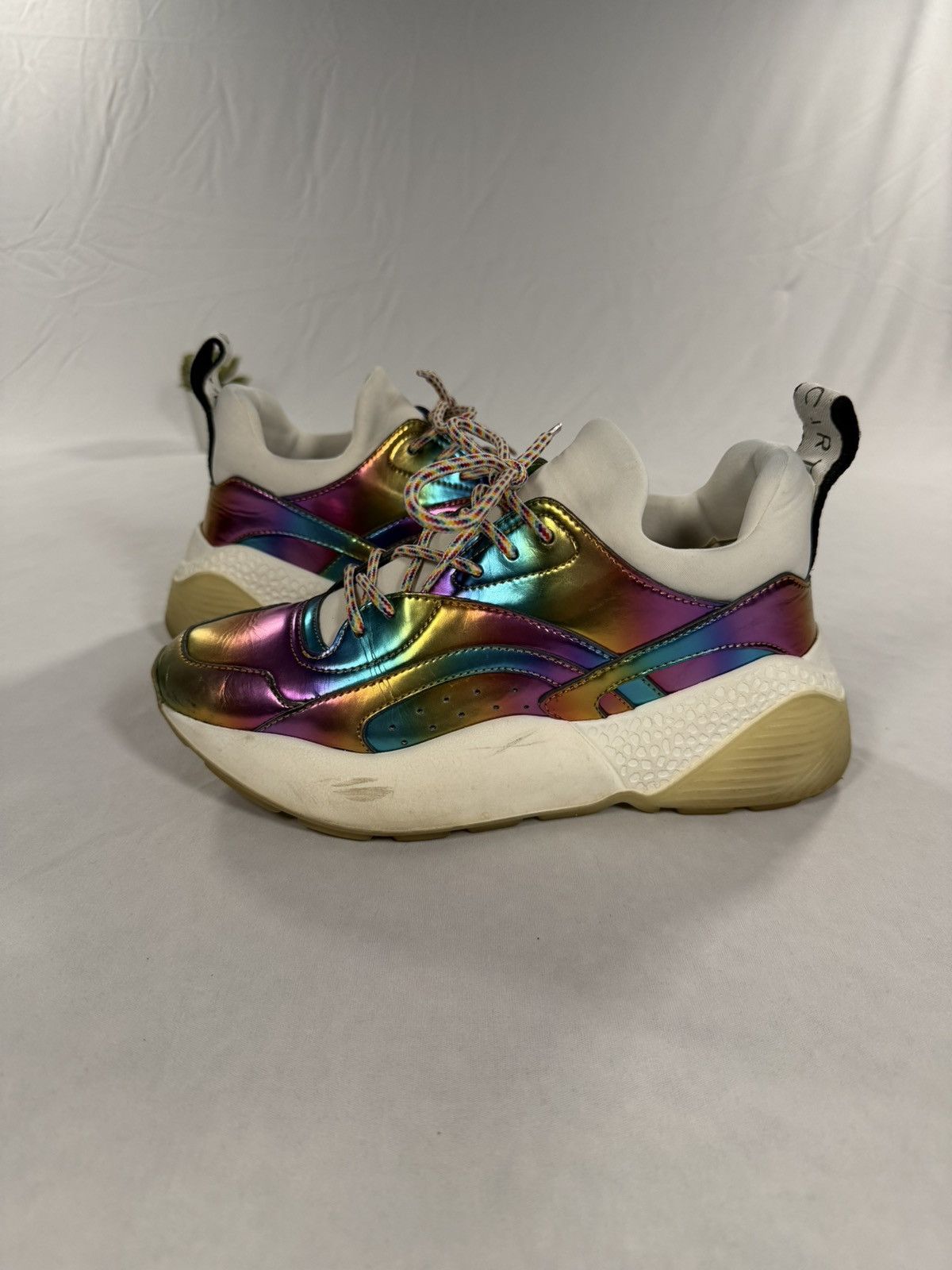 Stella McCartney STELLA MCCARTNEY Eclypse Rainbow Iridescent Low Top Size 37 Size US 7 / IT 37 - 1 Thumbnail