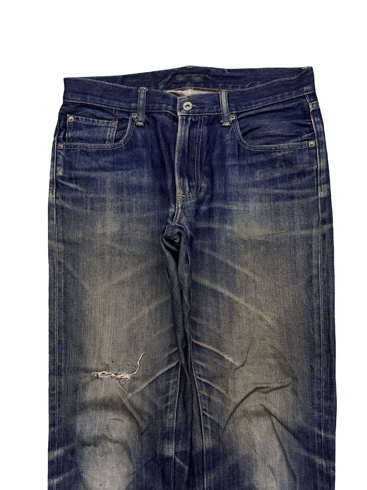 Uniqlo Vintage Uniqlo Jeans Japan | Vintage Faded Mud Wash | W33 Size US 33 - 4 Thumbnail