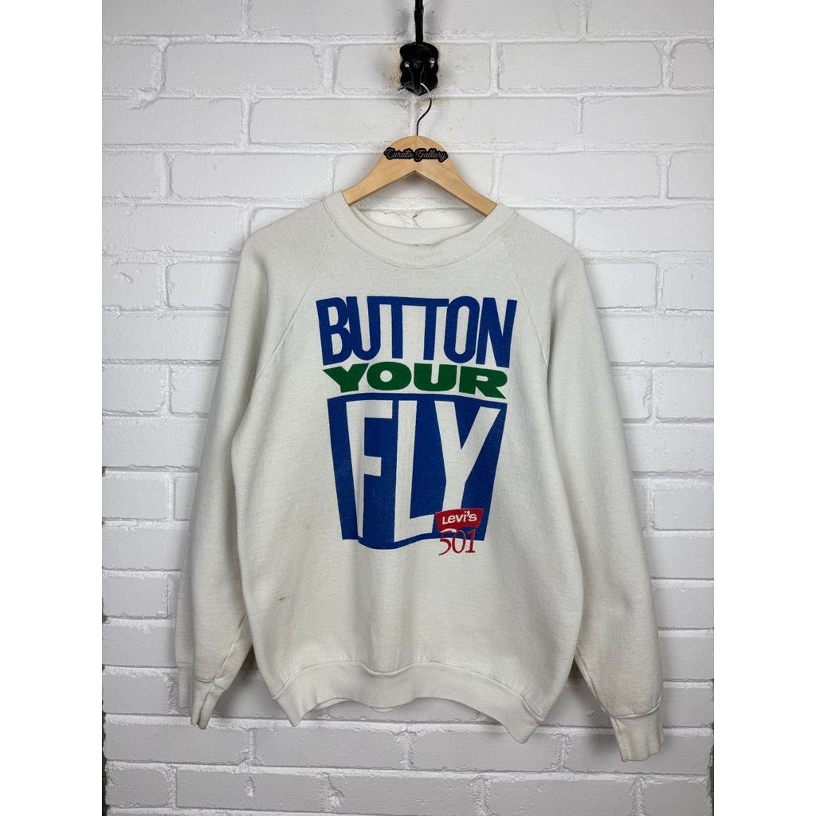 Vintage Vintage 80s/90s Levis 501 Button Your Fly Big Graphic Size L Size US L / EU 52-54 / 3 - 1 Thumbnail