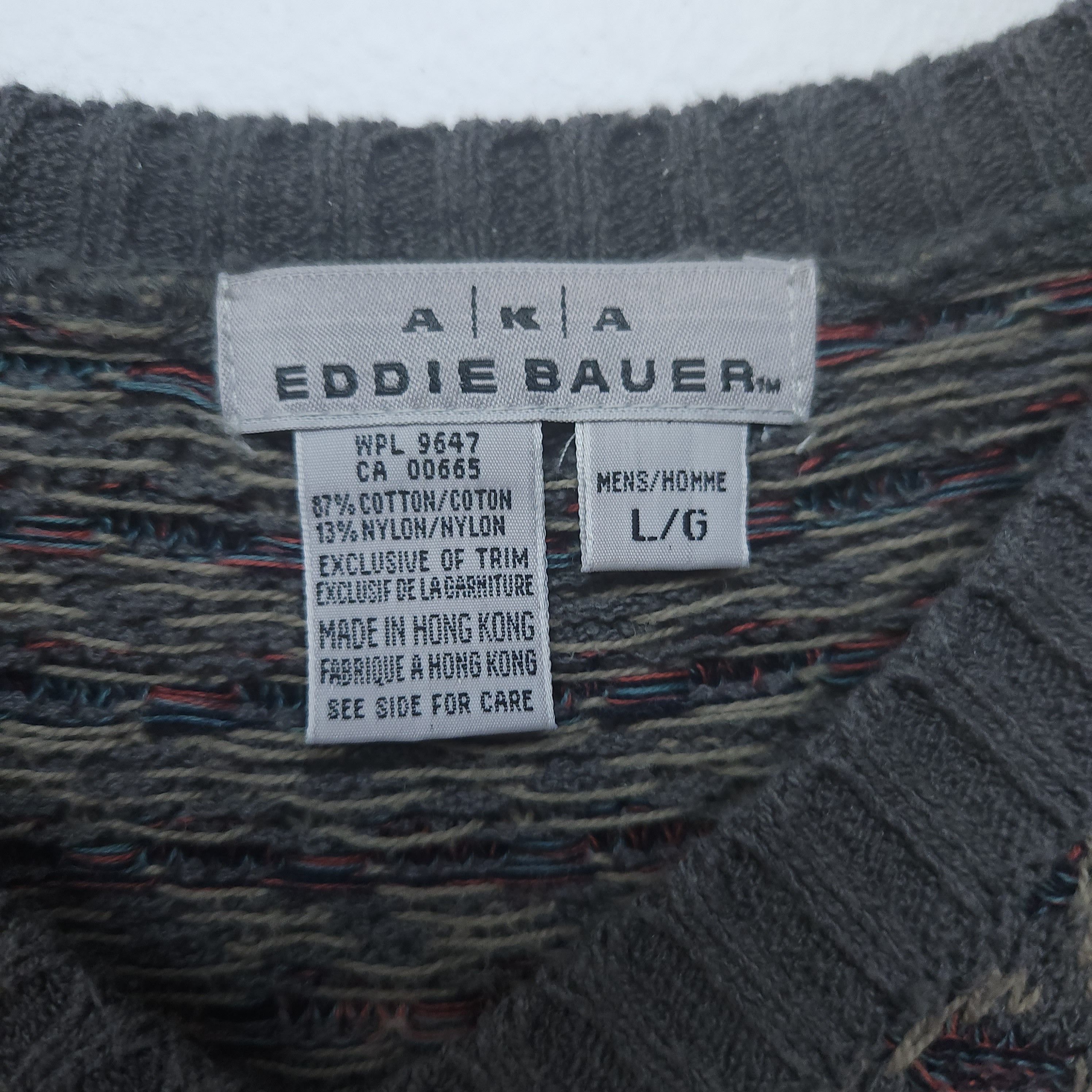Eddie Bauer × Vintage Vintage Eddie Bauer V-Neck Sweater Size US L / EU 52-54 / 3 - 3 Thumbnail