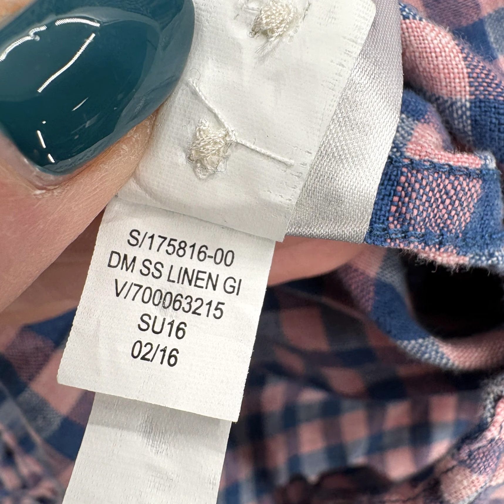 Banana Republic Banana Republic Shirt Mens XL Pink Check Short Sleeve Button-Up Linen Casual Preppy Spring Summer Brushed Button-Down Collared Fit Regular Vintage No Size US XL / EU 56 / 4 - 5 Thumbnail