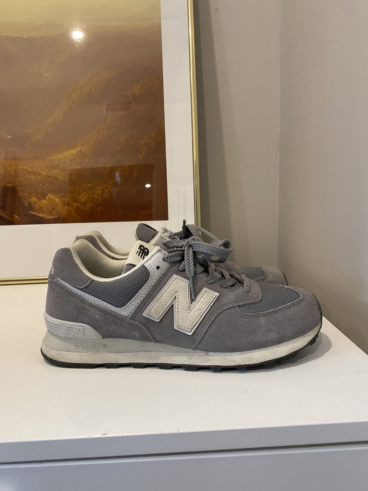 New Balance New Balance 574 ‘Grey Off White’ - Size US 8 Size US 8 / EU 41 - 1 Thumbnail