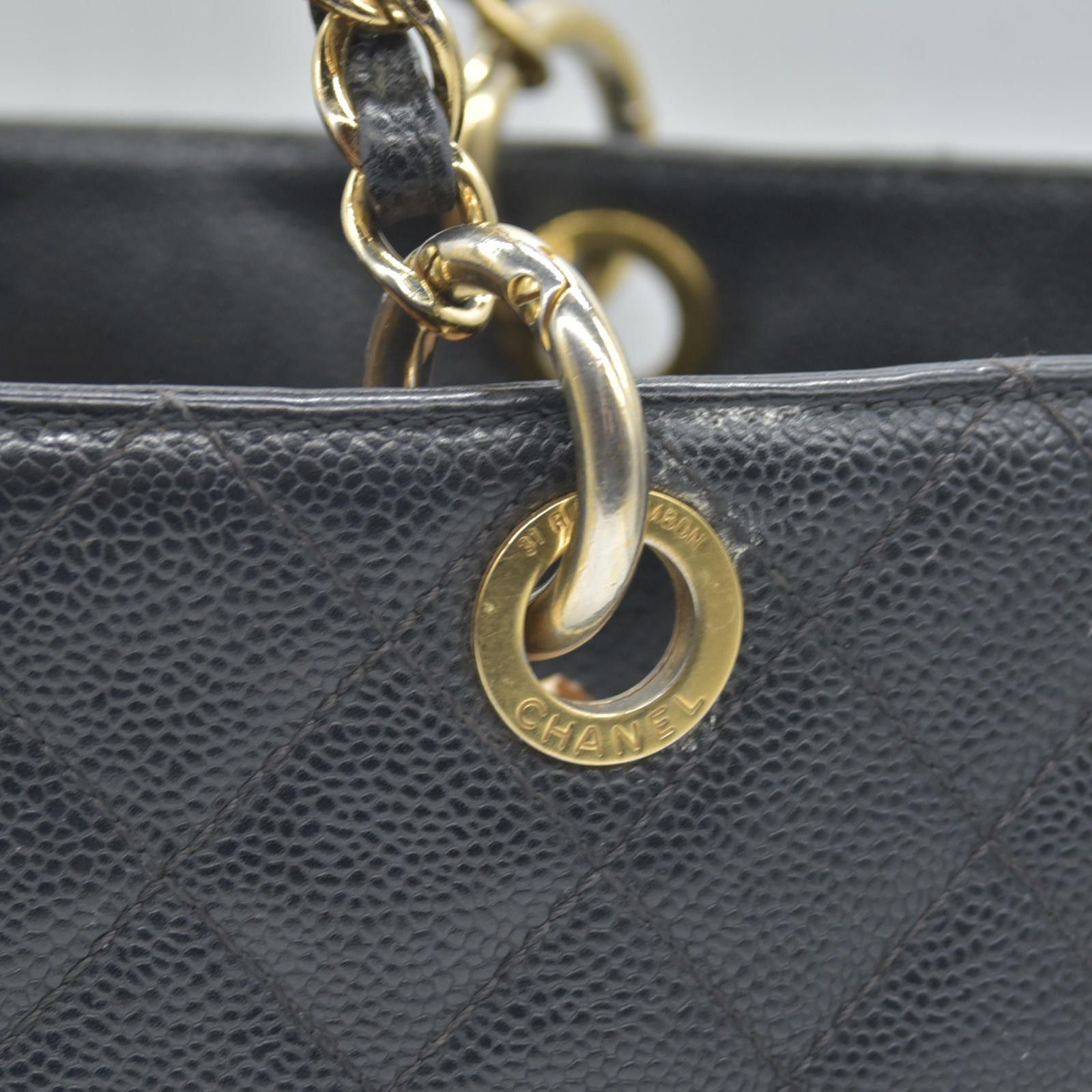 Chanel Chanel Grand Shopping Tote (GST) Black Caviar 2010 Size ONE SIZE - 11 Thumbnail