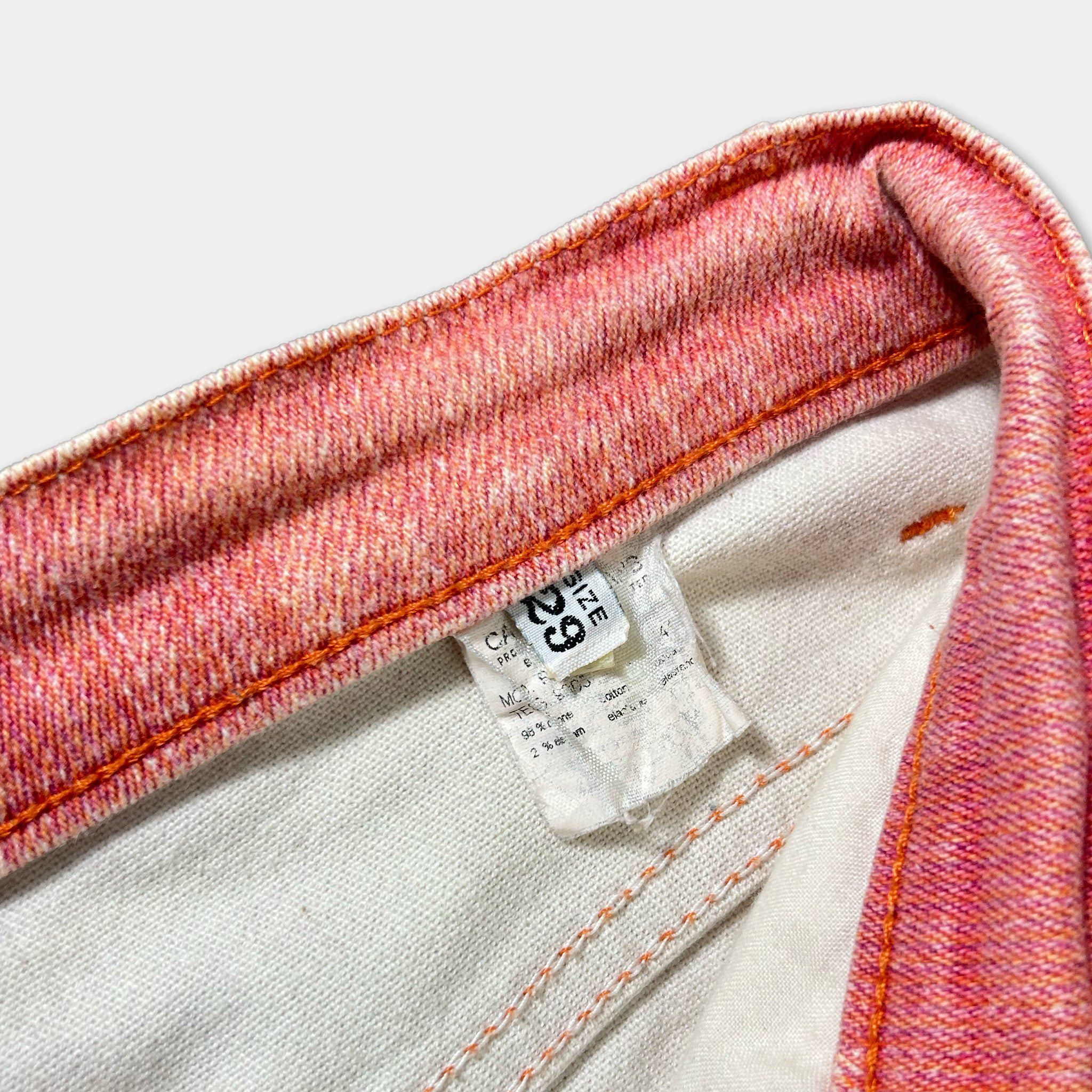 Roberto Cavalli Cavalli Jeans 2000's Pink Orange Gradient Denim Jeans Size US 29 - 5 Thumbnail