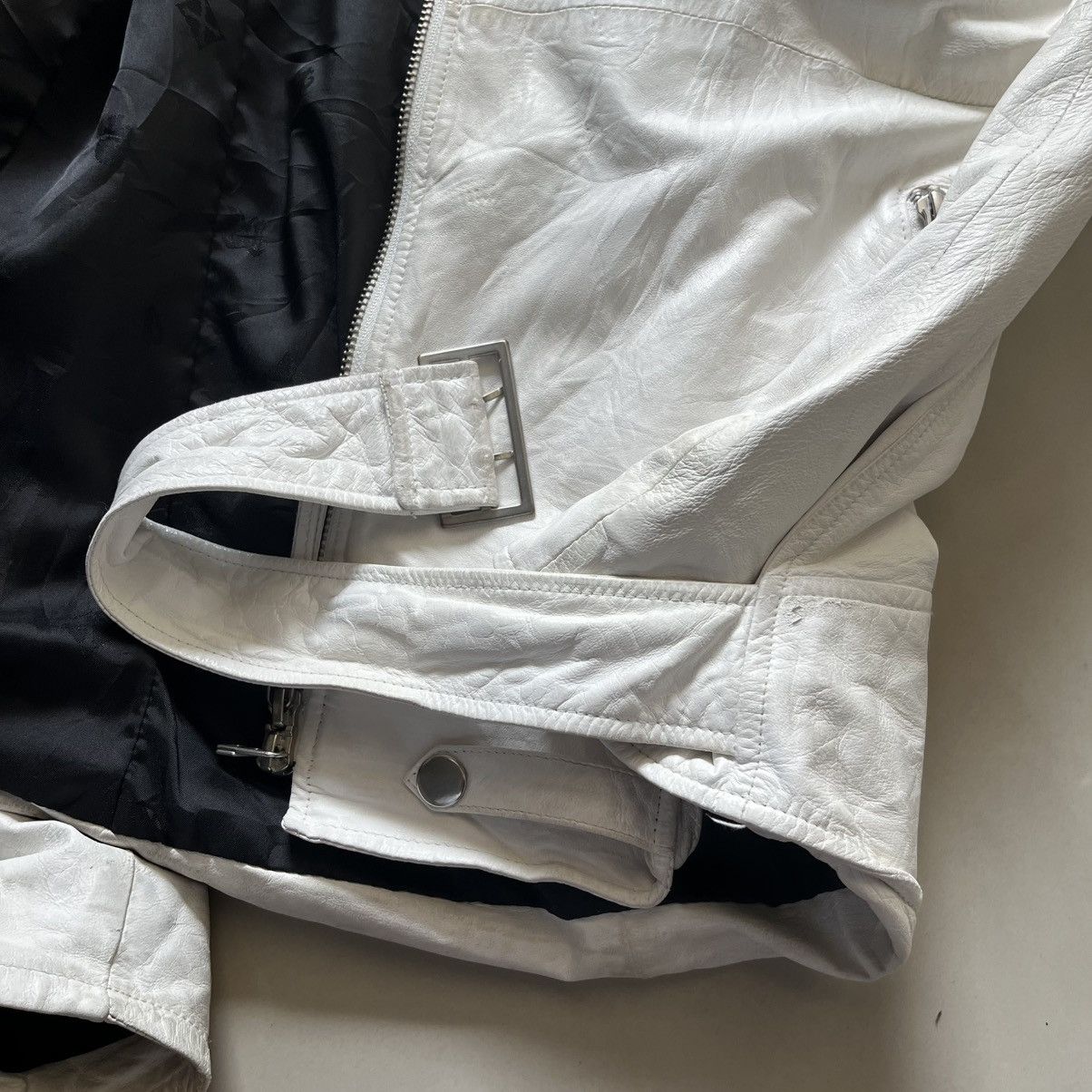Japanese Brand Custom Culture white leather jacket Size US M / EU 48-50 / 2 - 16 Thumbnail