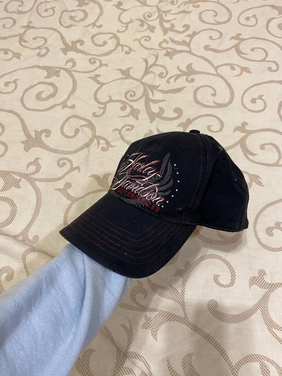 Harley Davidson Harley-Davidson Motorcycles Embroidered Black Dad Cap Hat Size ONE SIZE - 1 Thumbnail
