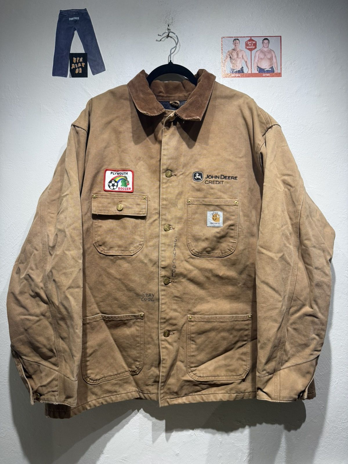Carhartt Vintage Carhartt John Deere Chore jacket Size US XL / EU 56 / 4 - 1 Thumbnail