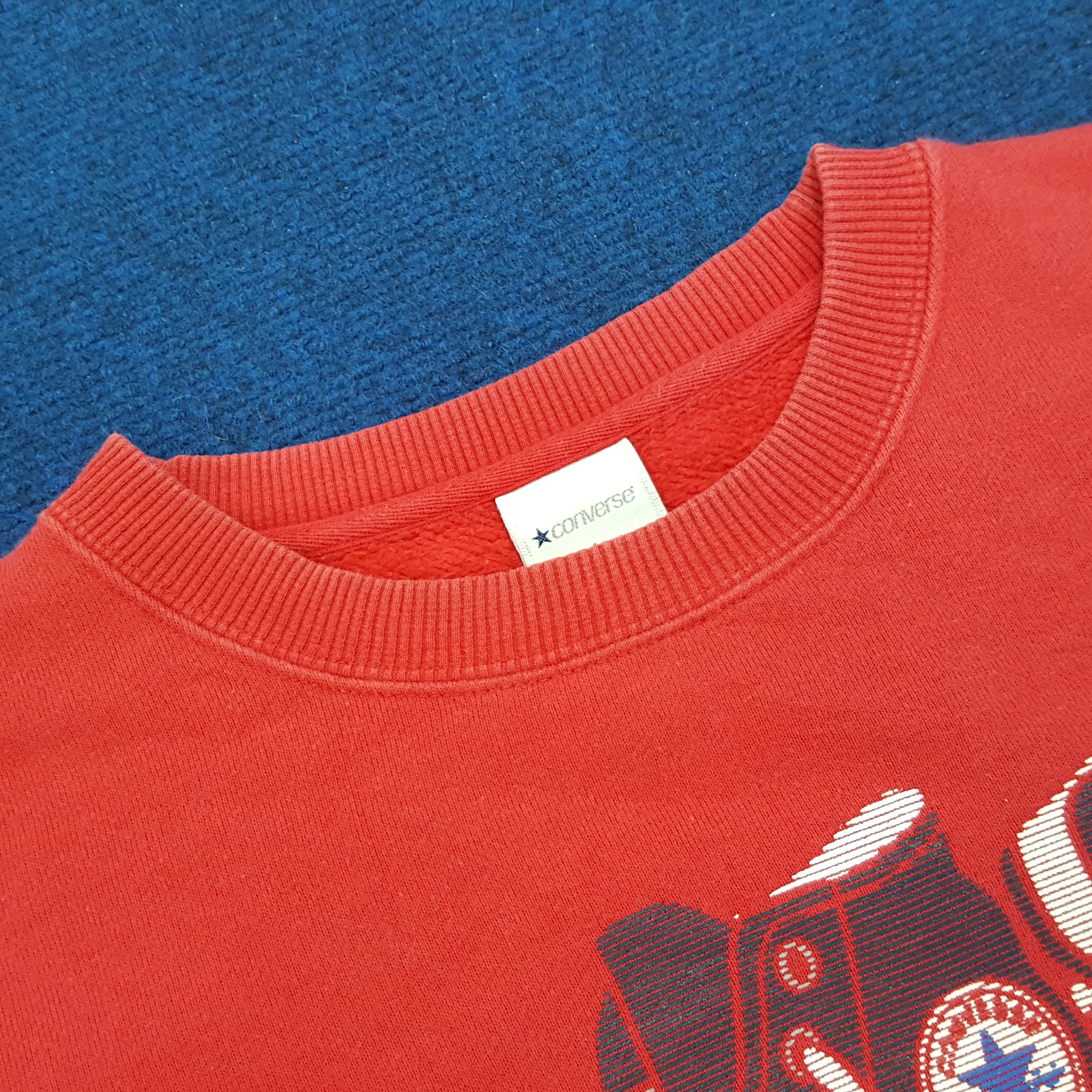 Converse × Vintage Vintage Converse Chuck Taylor High Cut Printed Sweatshirts Size US L / EU 52-54 / 3 - 5 Thumbnail