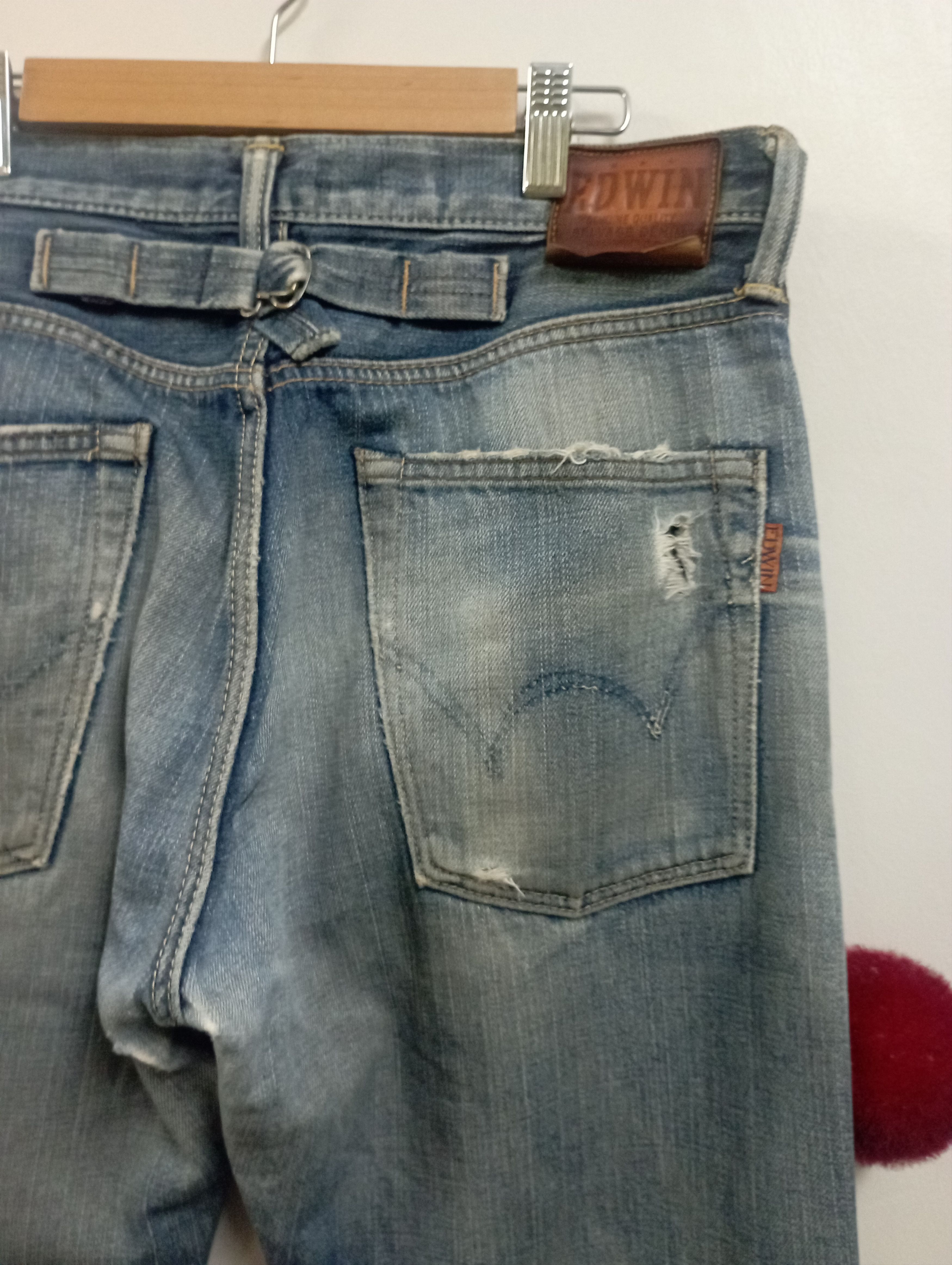 Sugar Cane Vintage Selvedge Buckle Distressed Edwin 505ZX Size US 31 - 9 Thumbnail